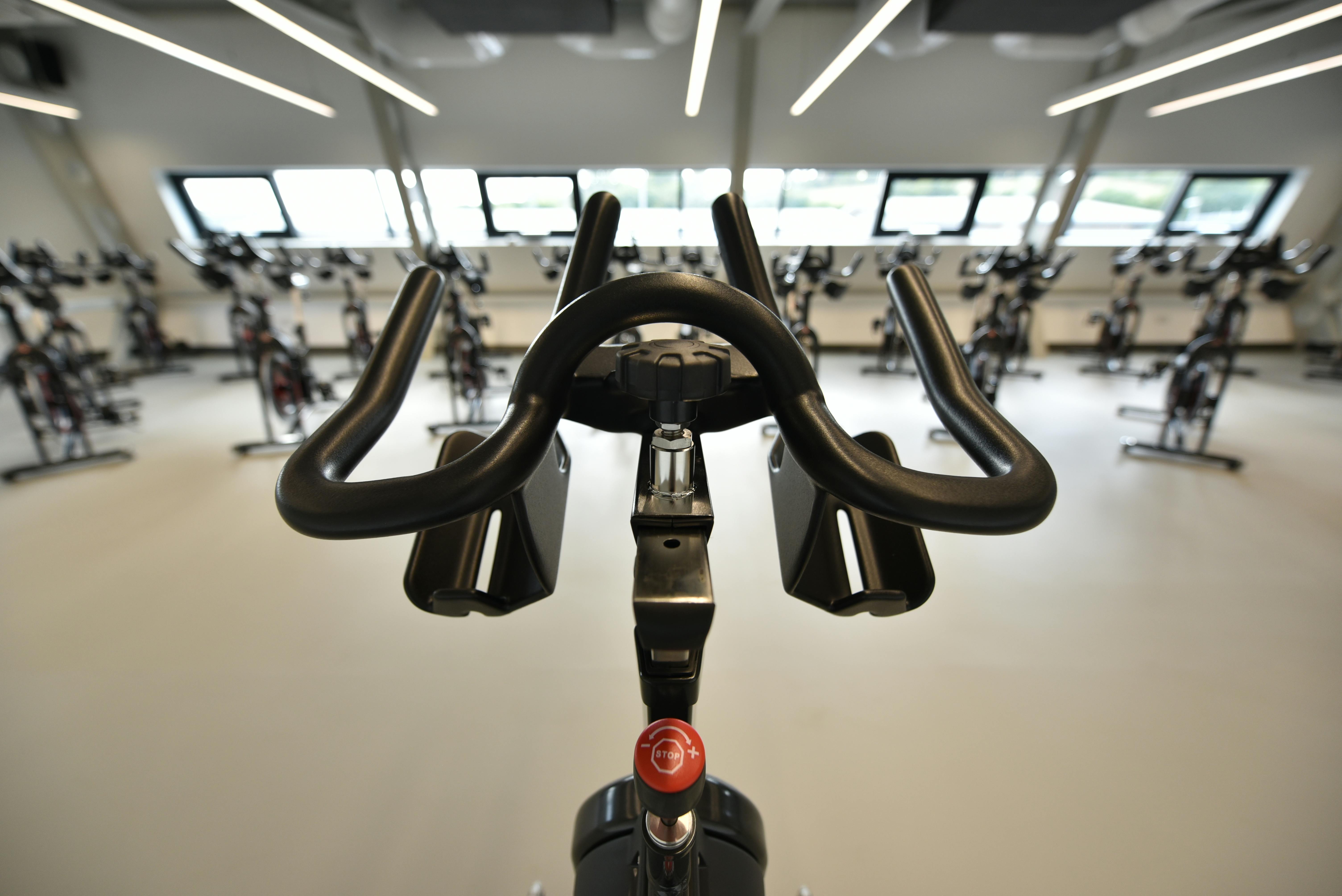 Exercise bikes in gym at Broadmeadow Sports Centre