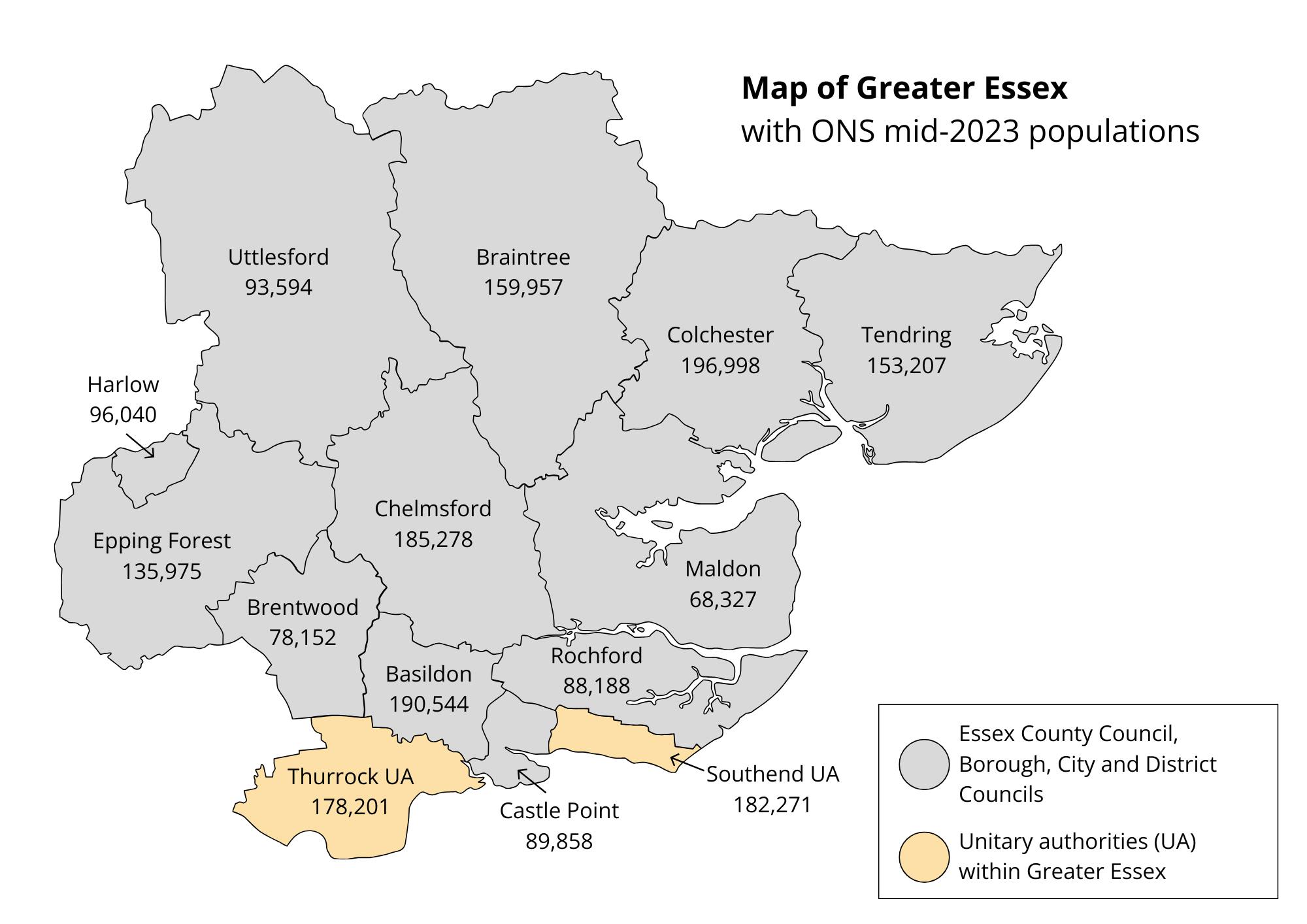 Existing map of Greater Essex