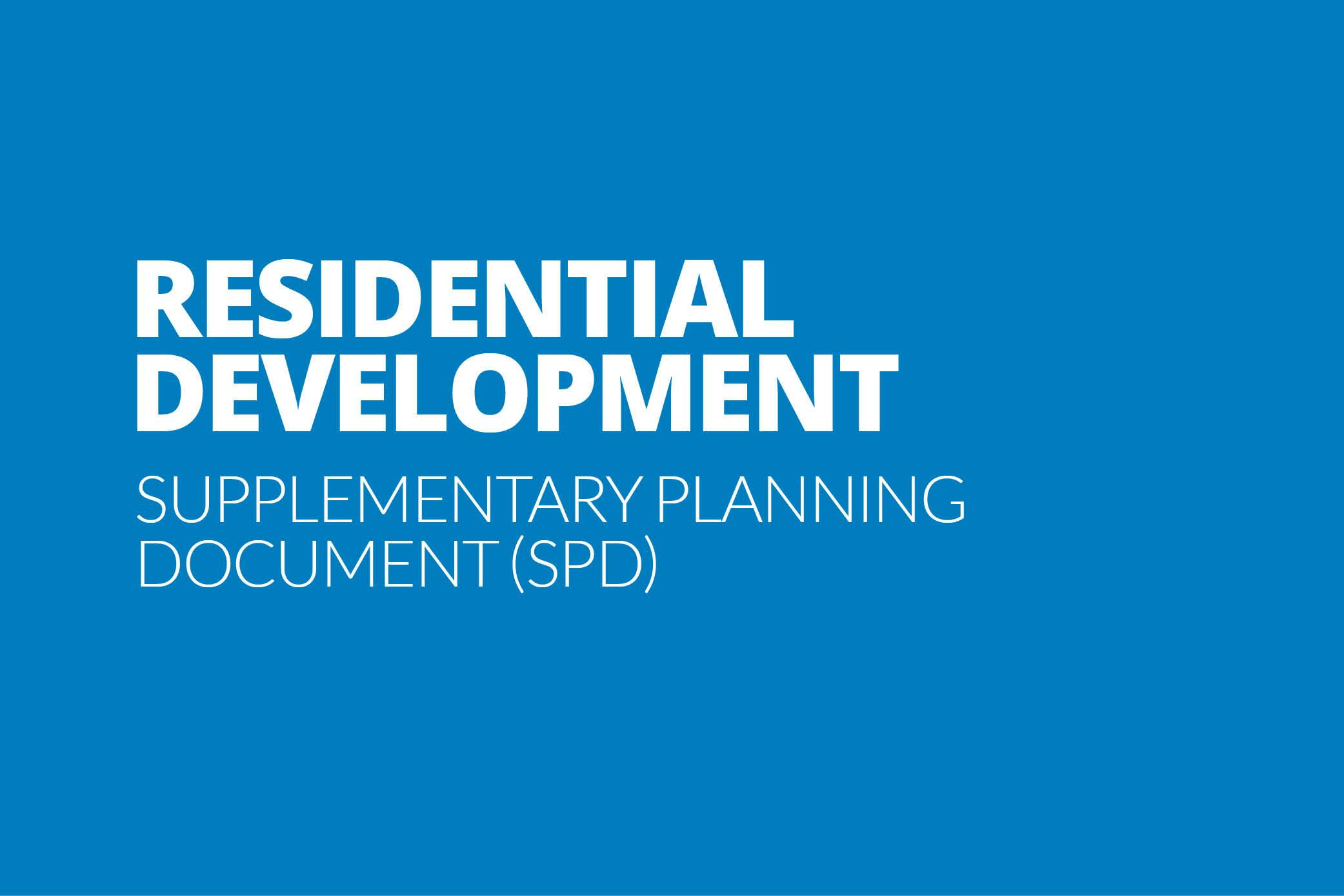 Residential Development text in a graphic
