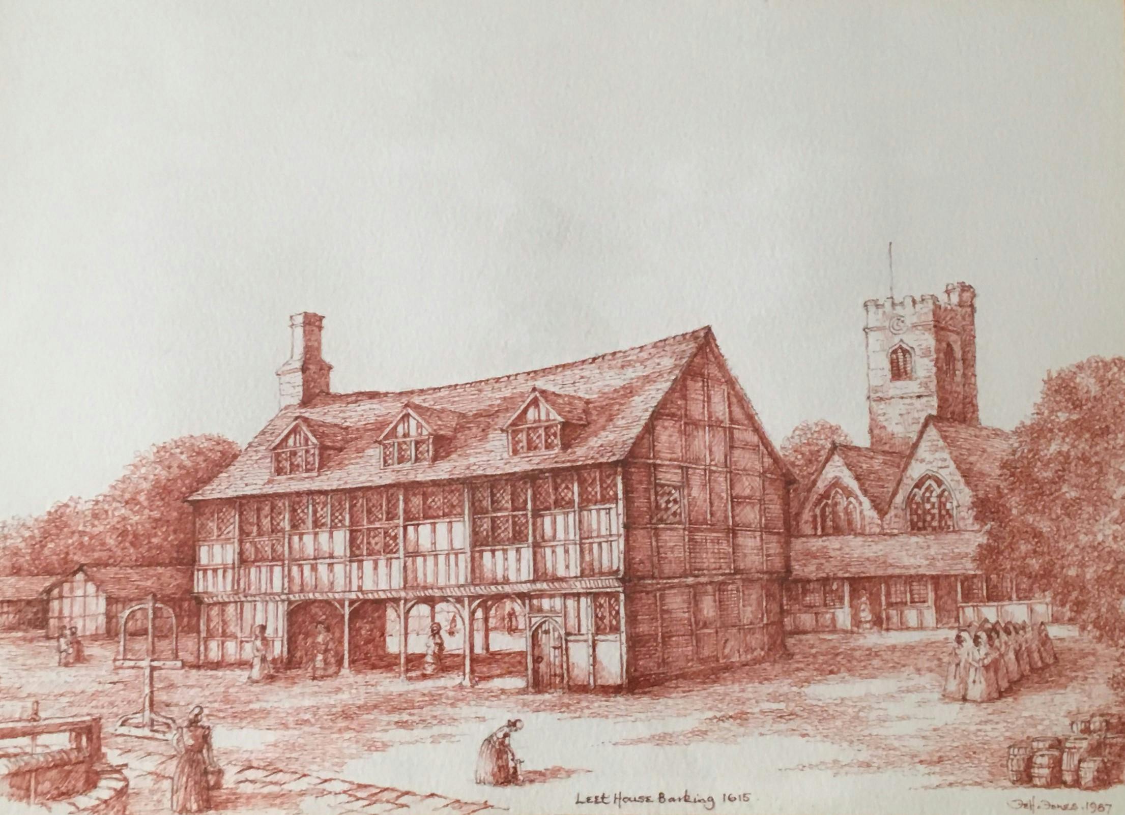 Framed Print Leet House in 1615