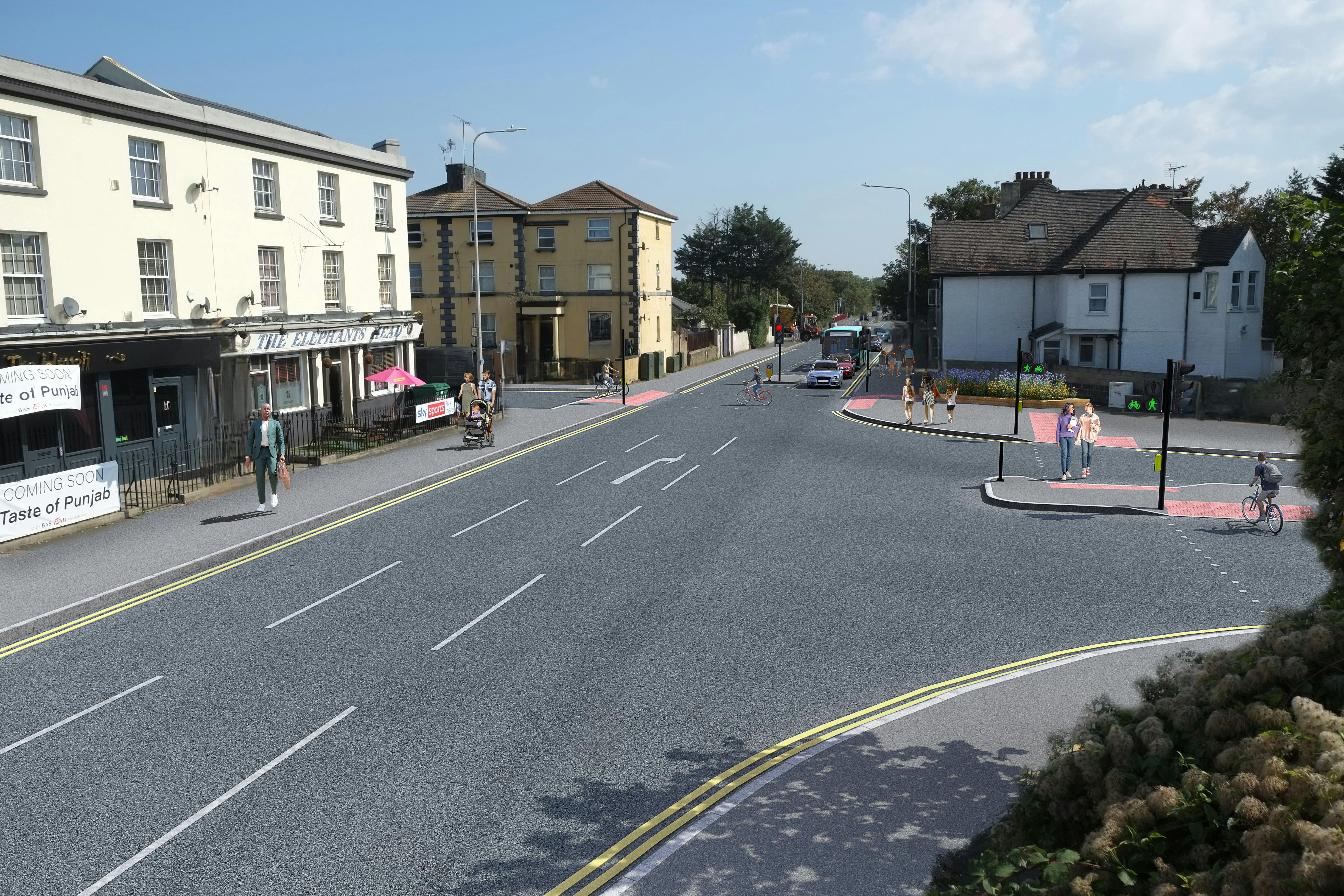  Visualisation of the proposals for the B2175 London Road at the junction with Thames Way