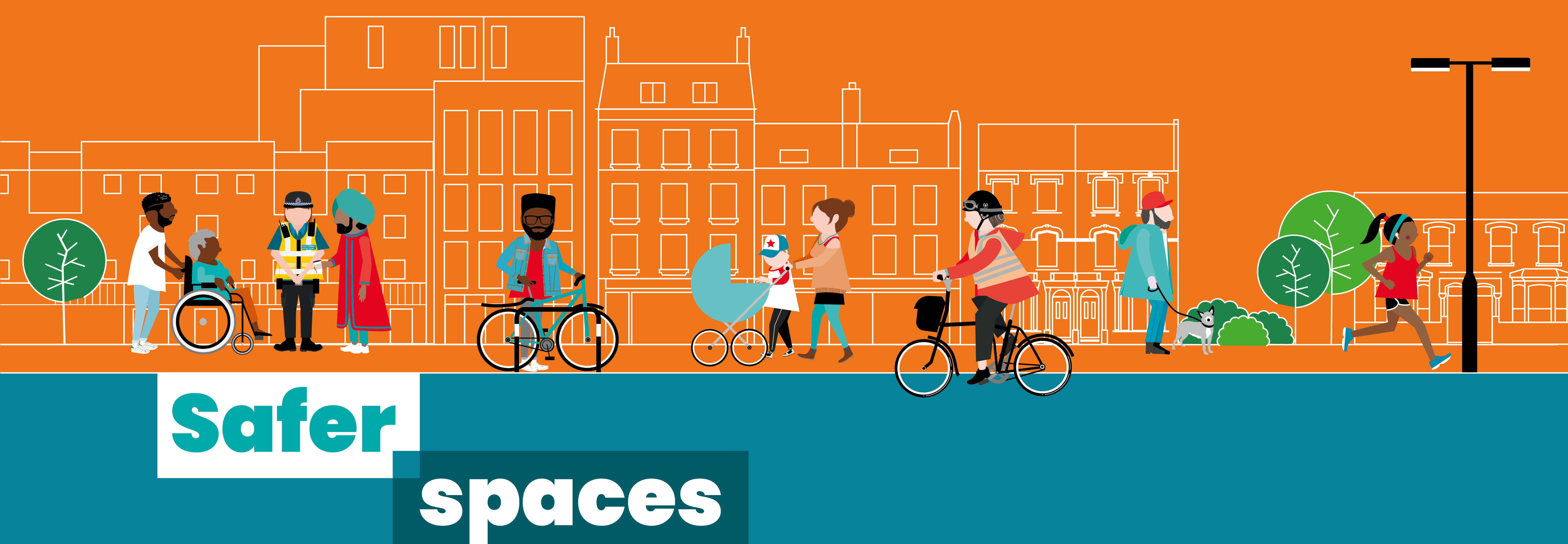 Image shows many hands clasped on top of one another