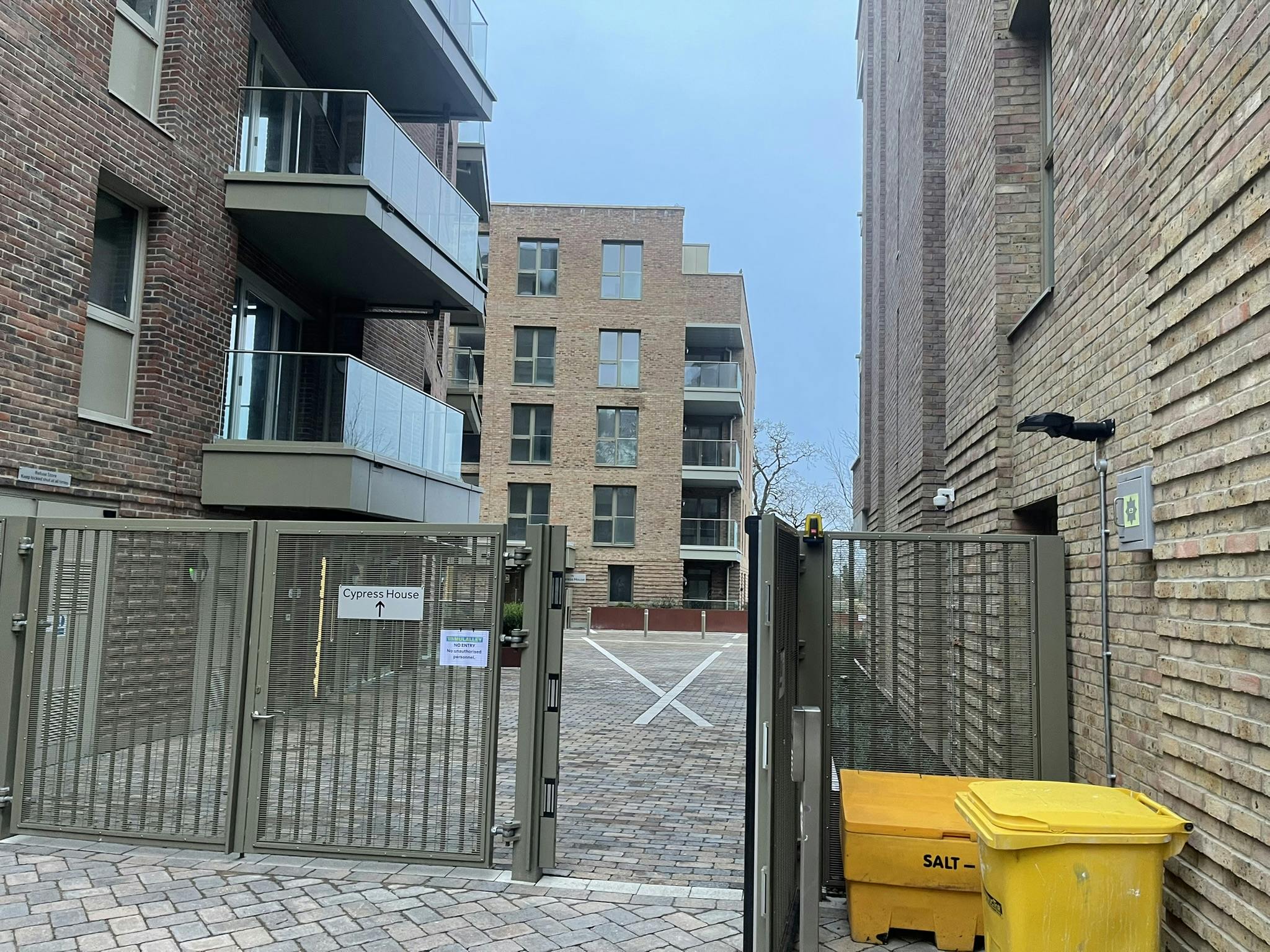 Gated entrance to Cypress House