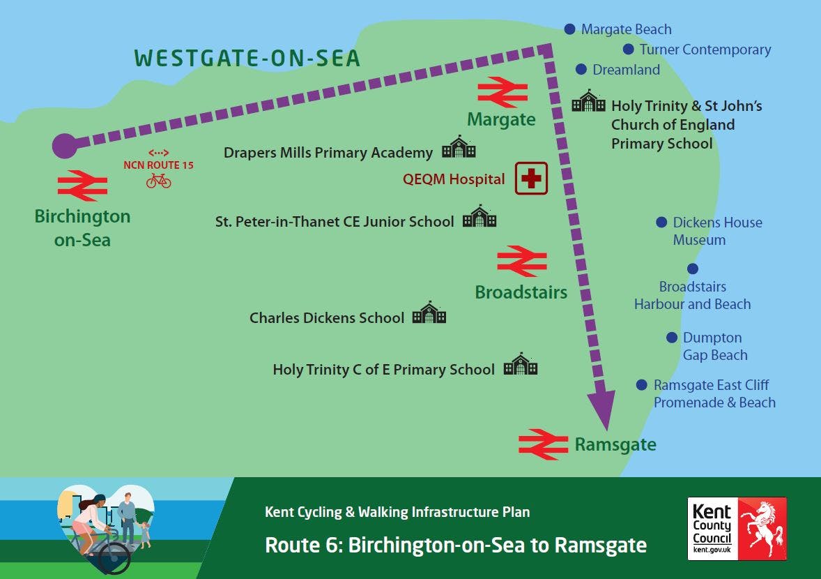 Route 6 Birchington-on-Sea to Ramsgate 