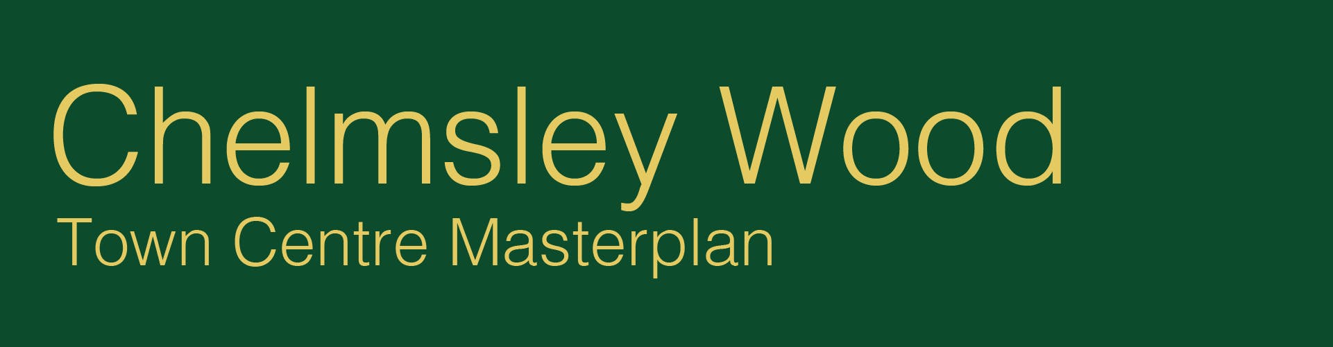 Banner showing Chelmsley Wood Town Centre Masterplan logo