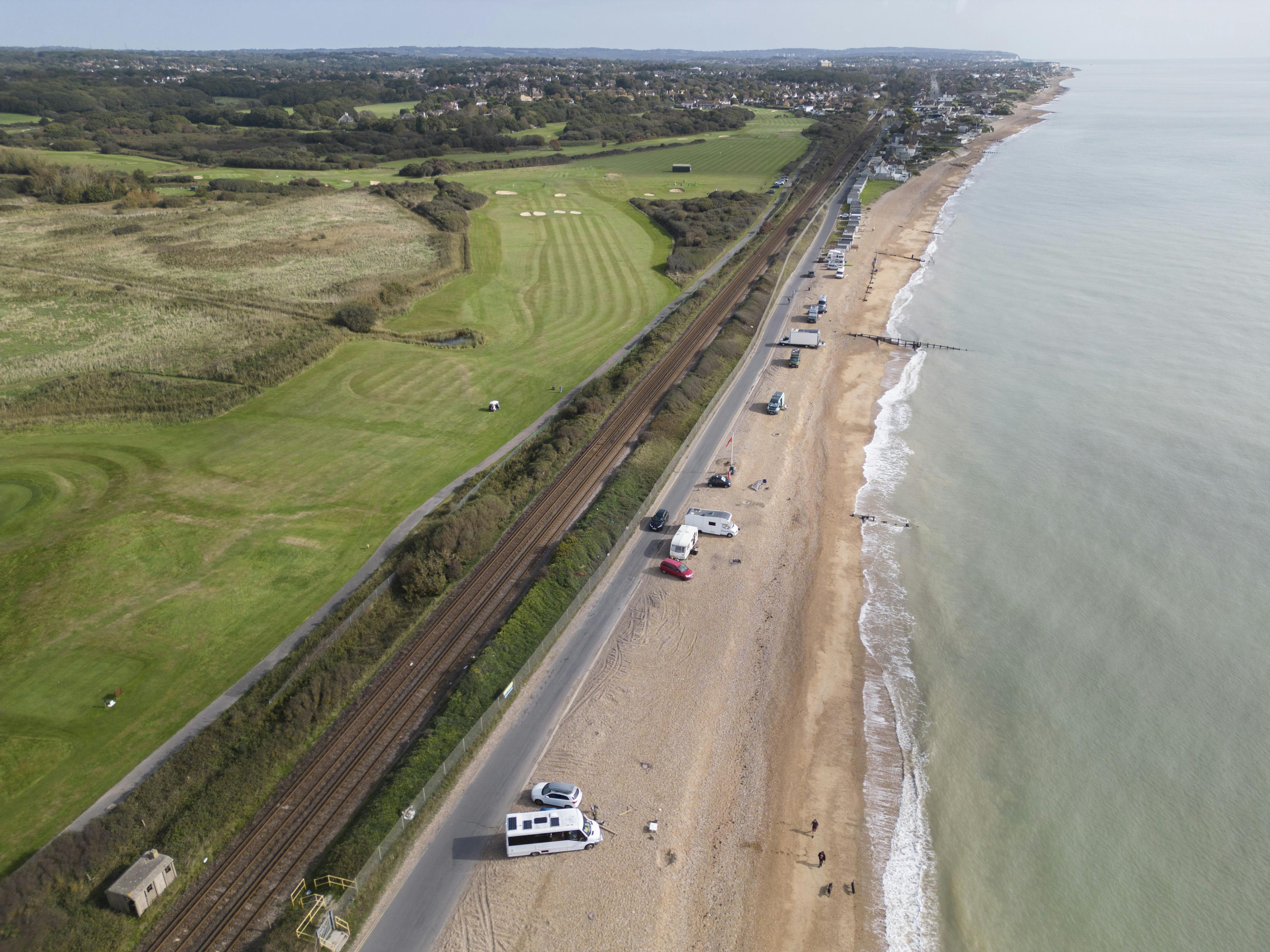 Cooden Beach and the golf course