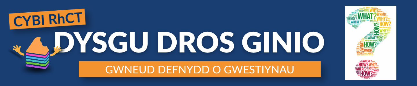 CYBI RhCT Dysgu dros Ginio Gwneud Defnydd o Gwestiynau