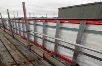 Fire barriers, C-channel and T-profile fitted to membrane_Jul24
