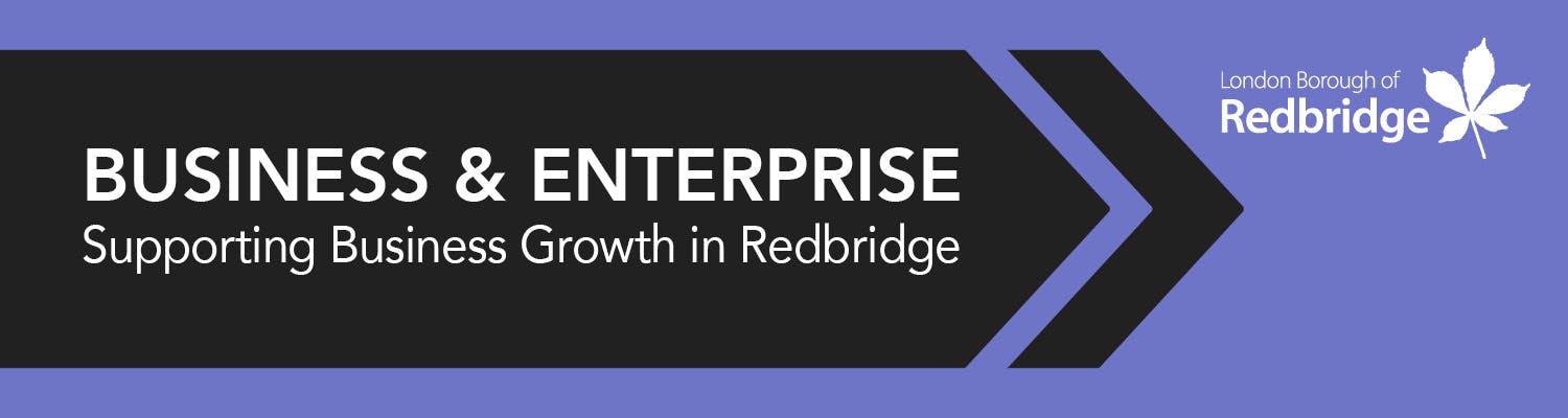 Business and Enterprise logo inside an arrow
