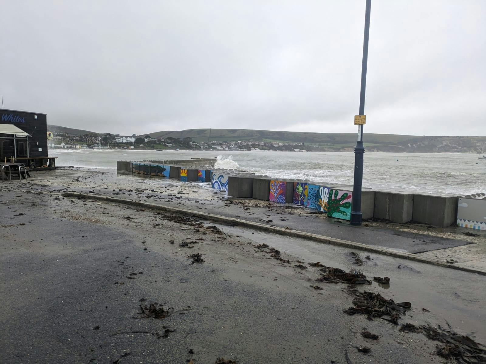 Stone Quay Slipway blocks moved by the force of the storm and waves Credit Andy Knill