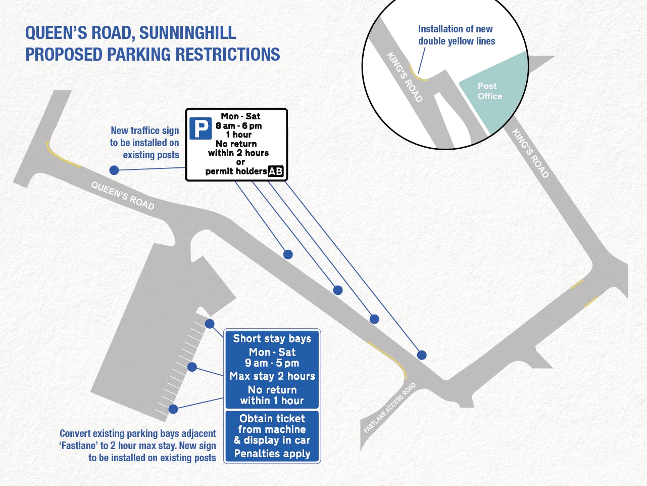 5-6 Queens Road and Kings Road Sunninghill proposed parking restrictions.png