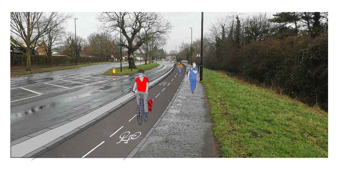 Binley Cycleway Computer Generated Image