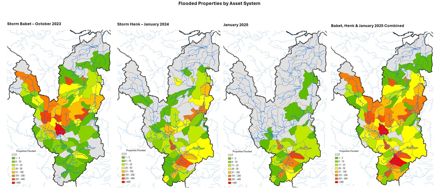 Flooded Properties by Asset System