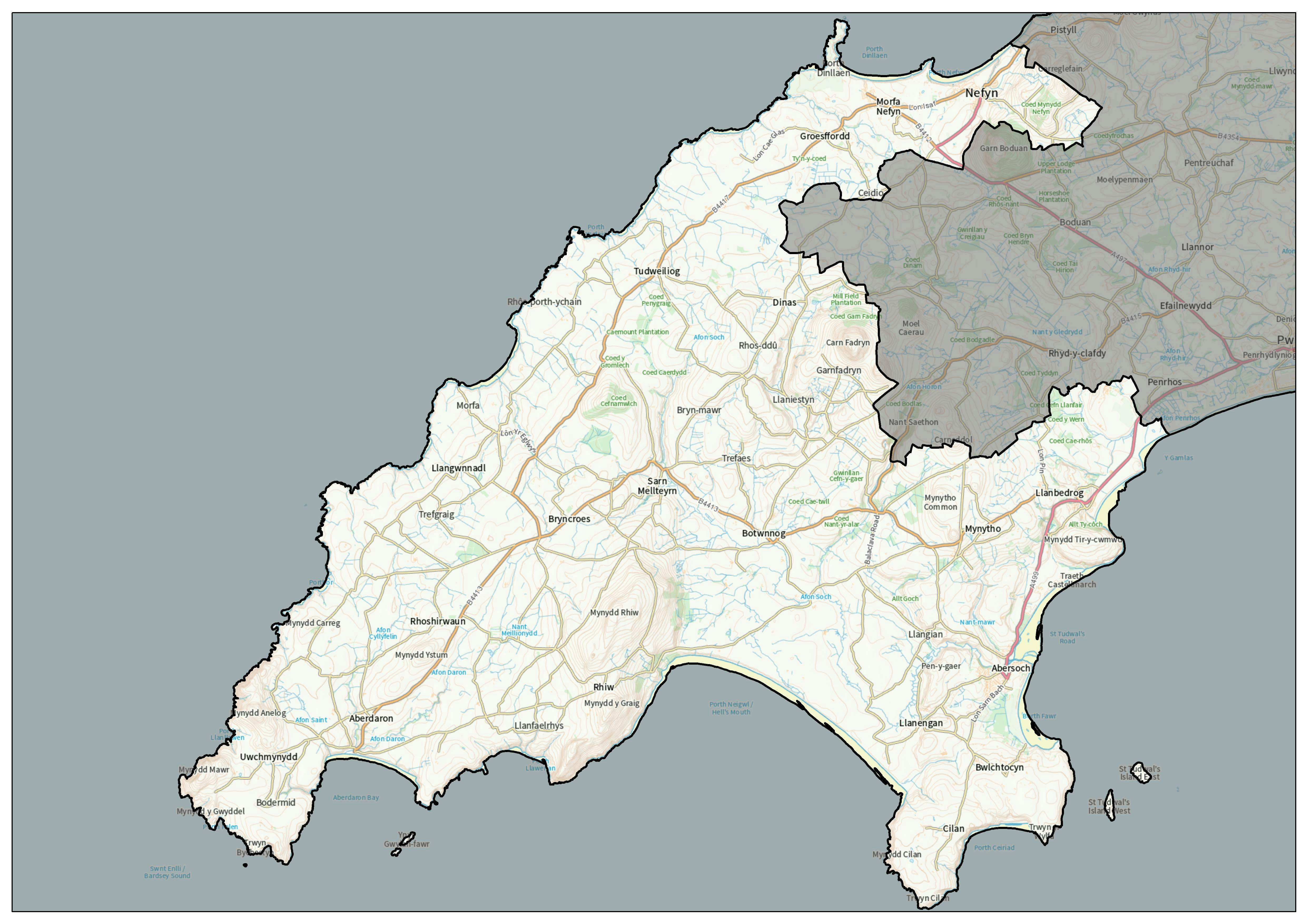 Map Ardal Llŷn