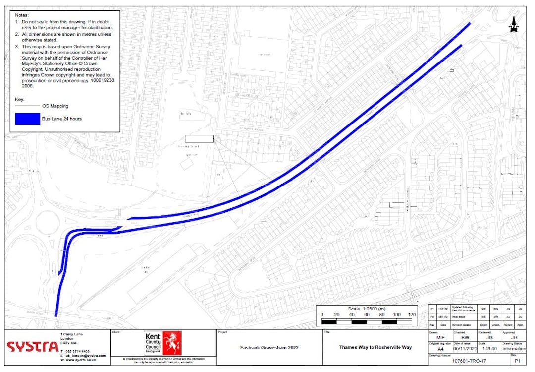 Various Roads in Gravesham - Fastrack, Bus Gate/Lane Consolidation ...