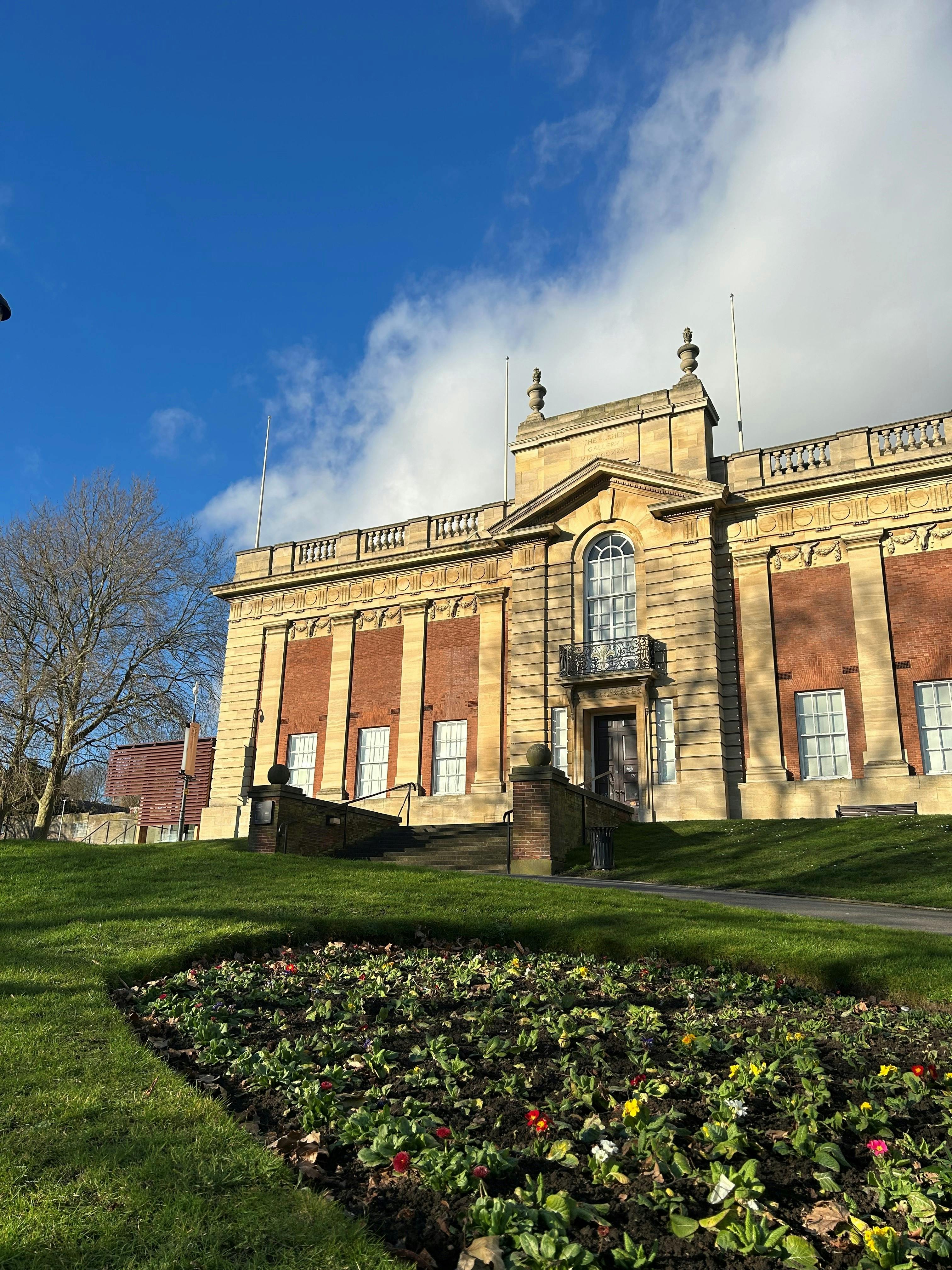 An image of the Usher Gallery from Temple Gardens