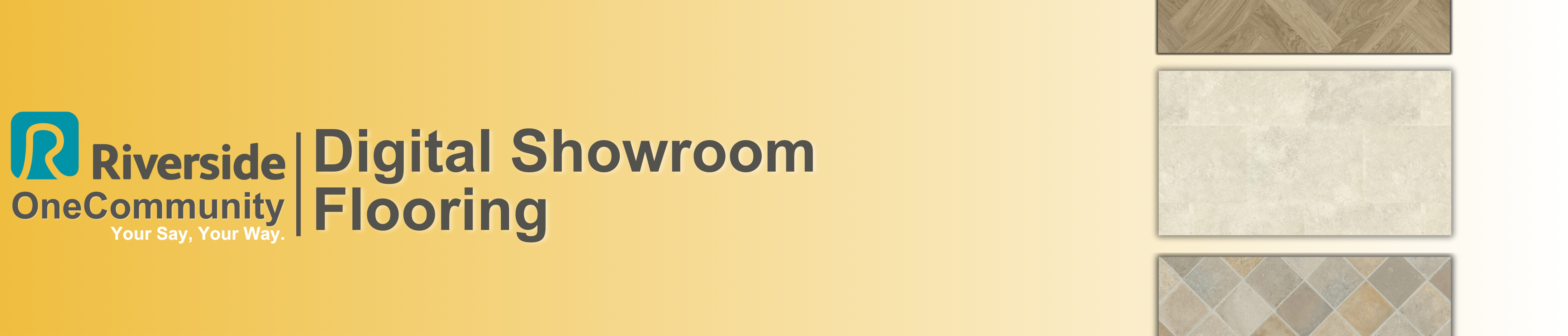 A banner with the title "Digital Showroom, Flooring"