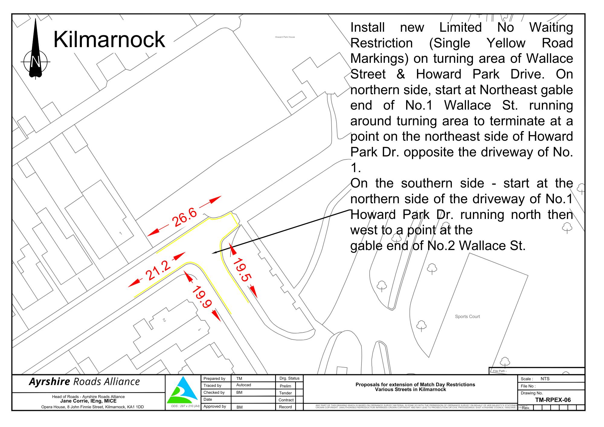 Proposed Rugby Park Match Day Restriction  Wallace Street and Howard Park Drive
