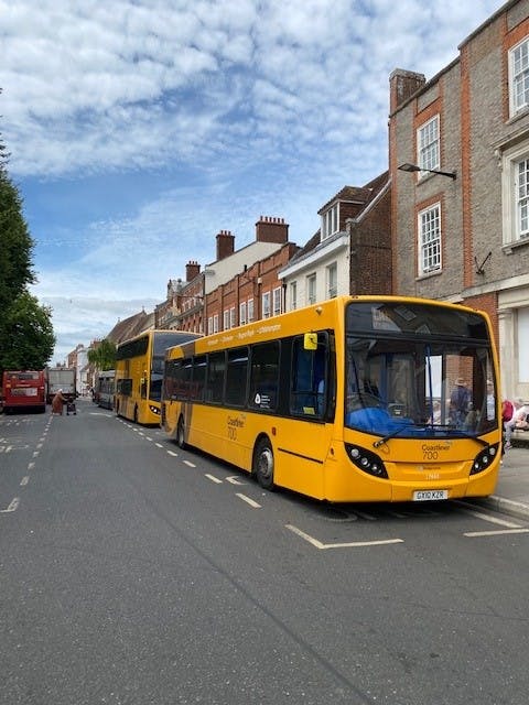 700s double and single deck in central Chichester july 2022.jpg
