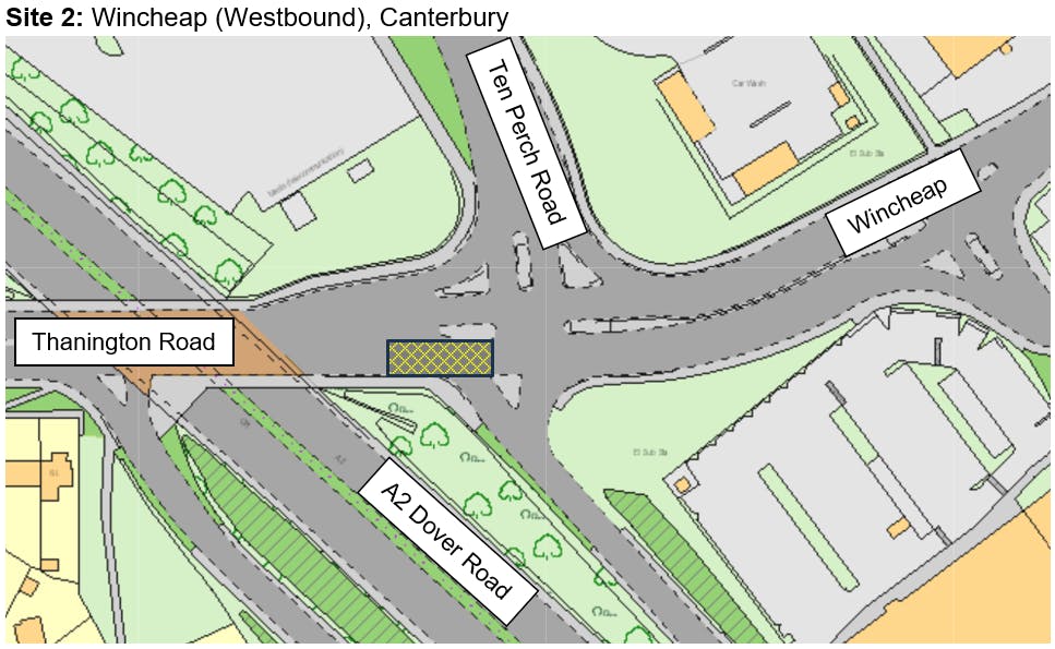 On Wincheap heading westbound towards Thanington Road in Canterbury