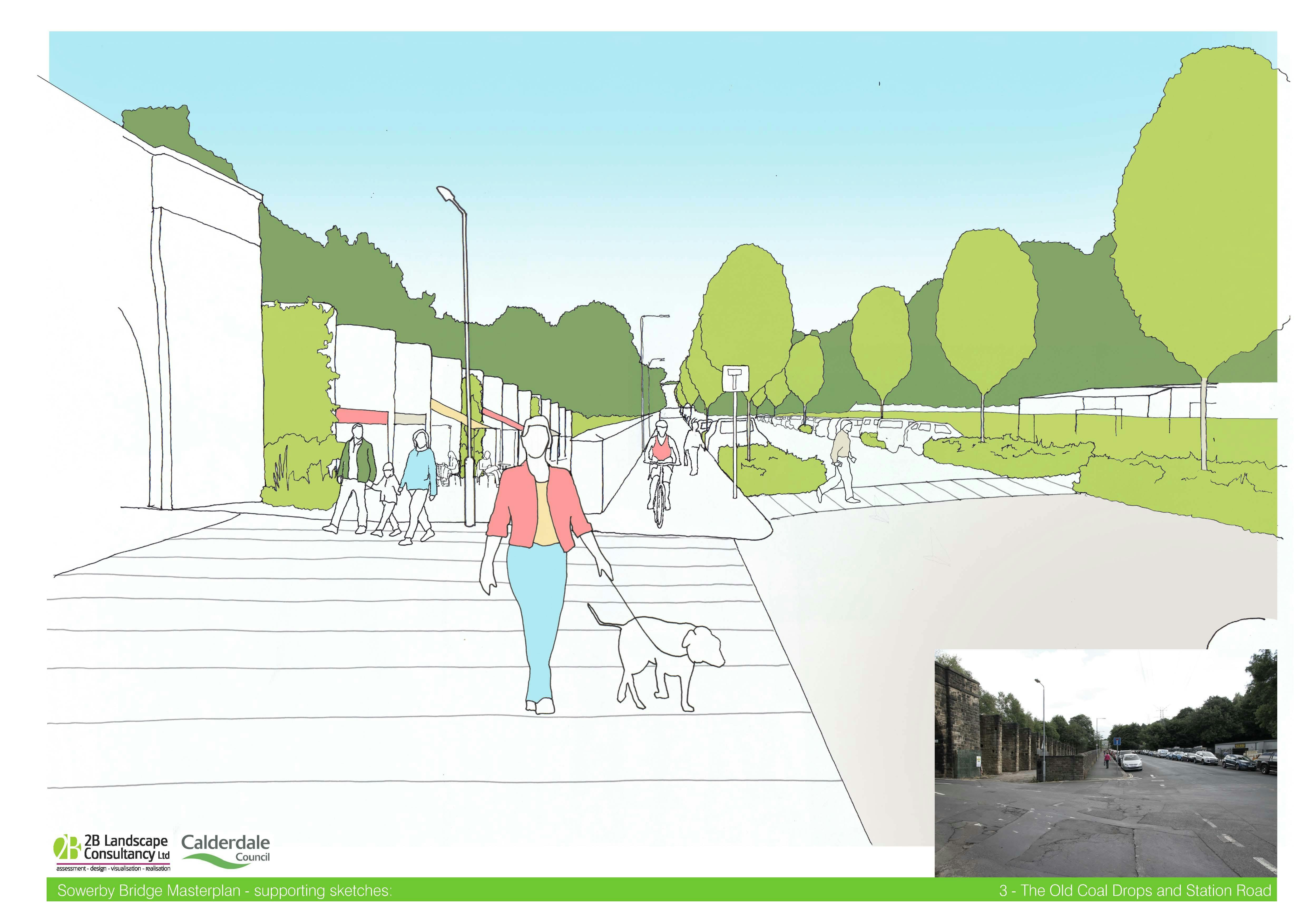 Artists Impression of the Old Coal Drops and Station Road