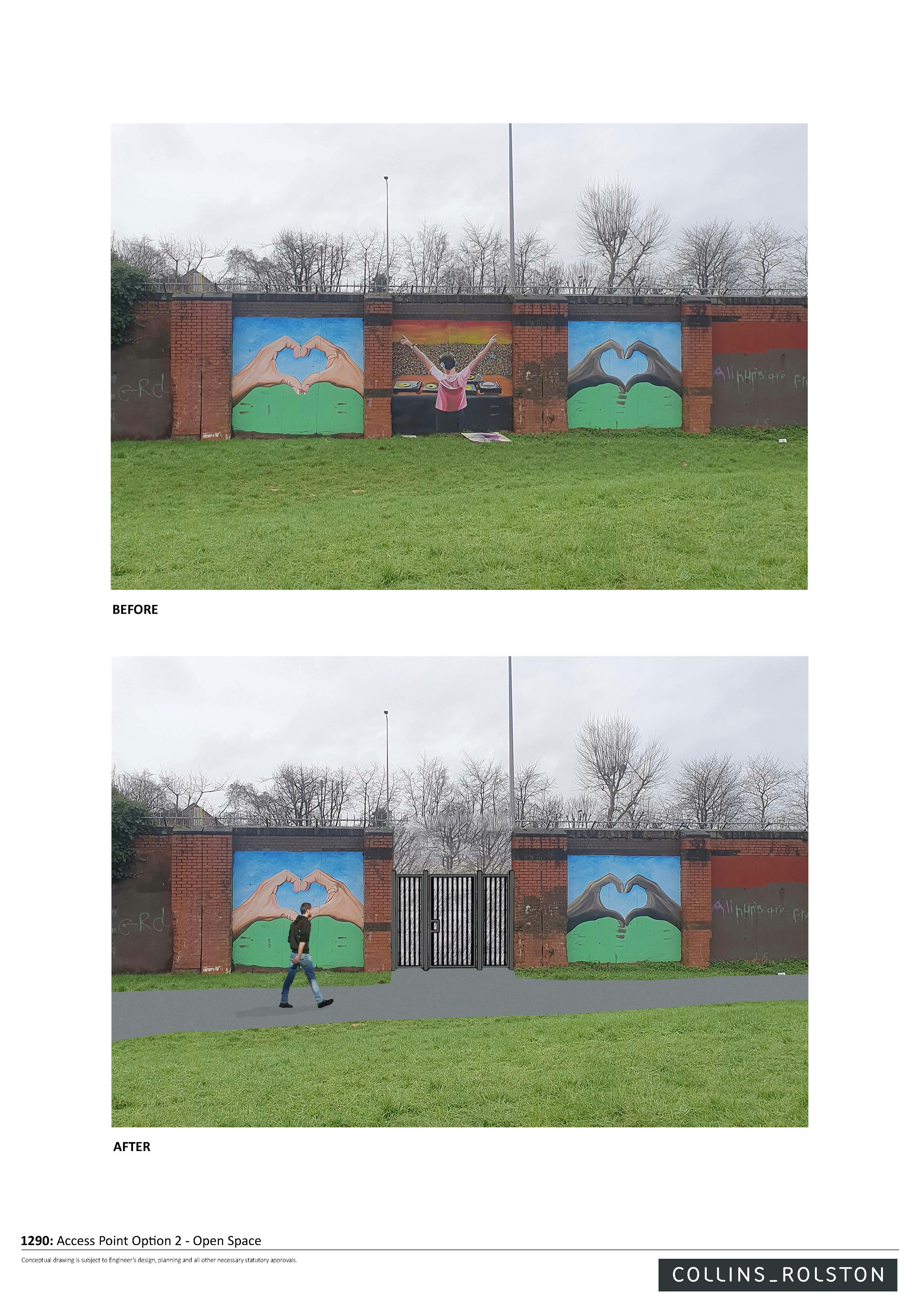 Access gate - option 2 (Open Space)