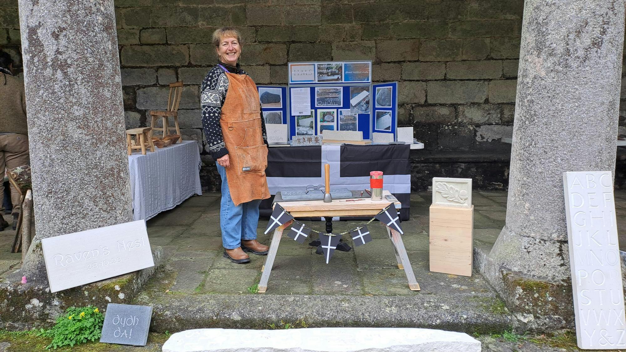 Heidi Mabbott Studio - Stone letter carver