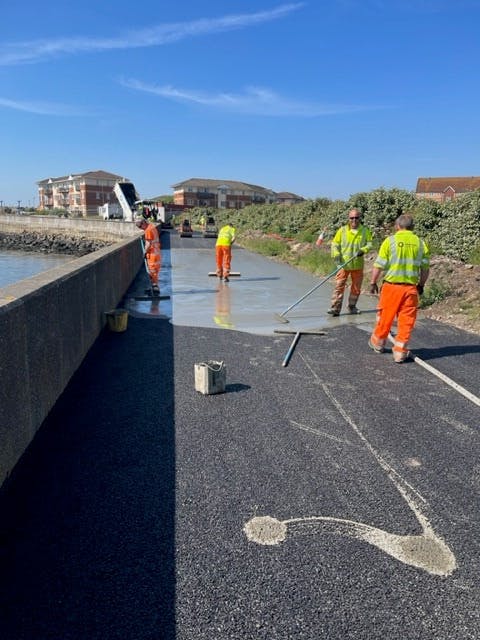 Ulticrete Being Applied to New Footpath