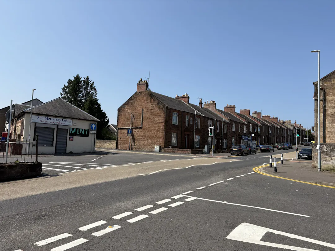 Image highlighting the juction of Bonnyton Road and Stevenson Street
