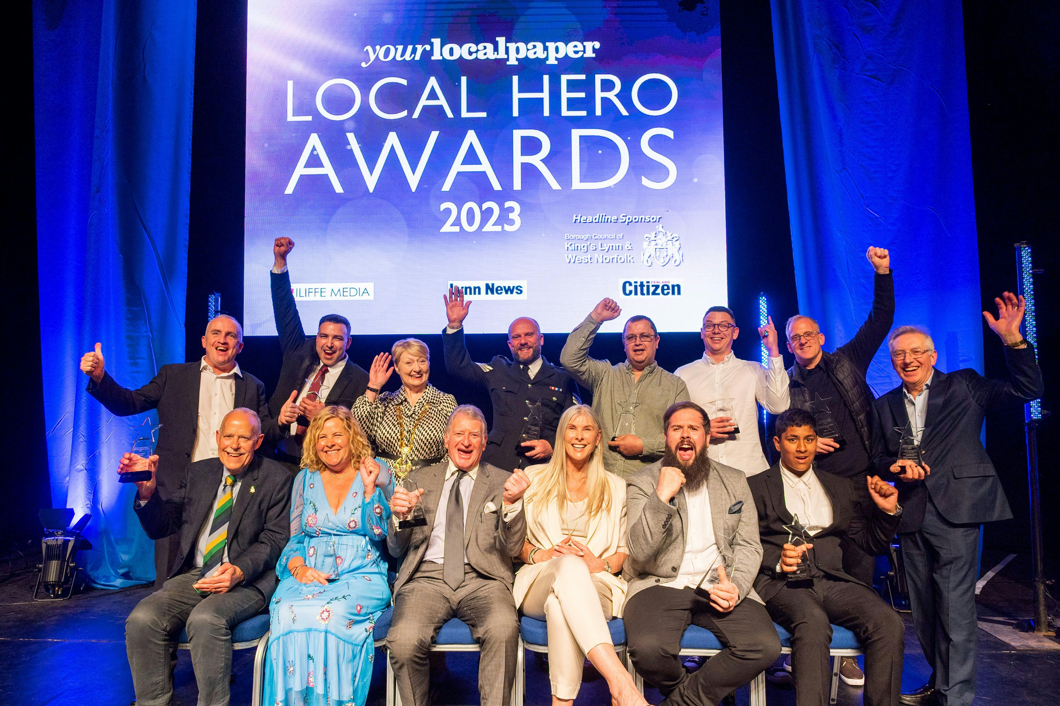 All of the winners at the Local Hero Awards 2023.