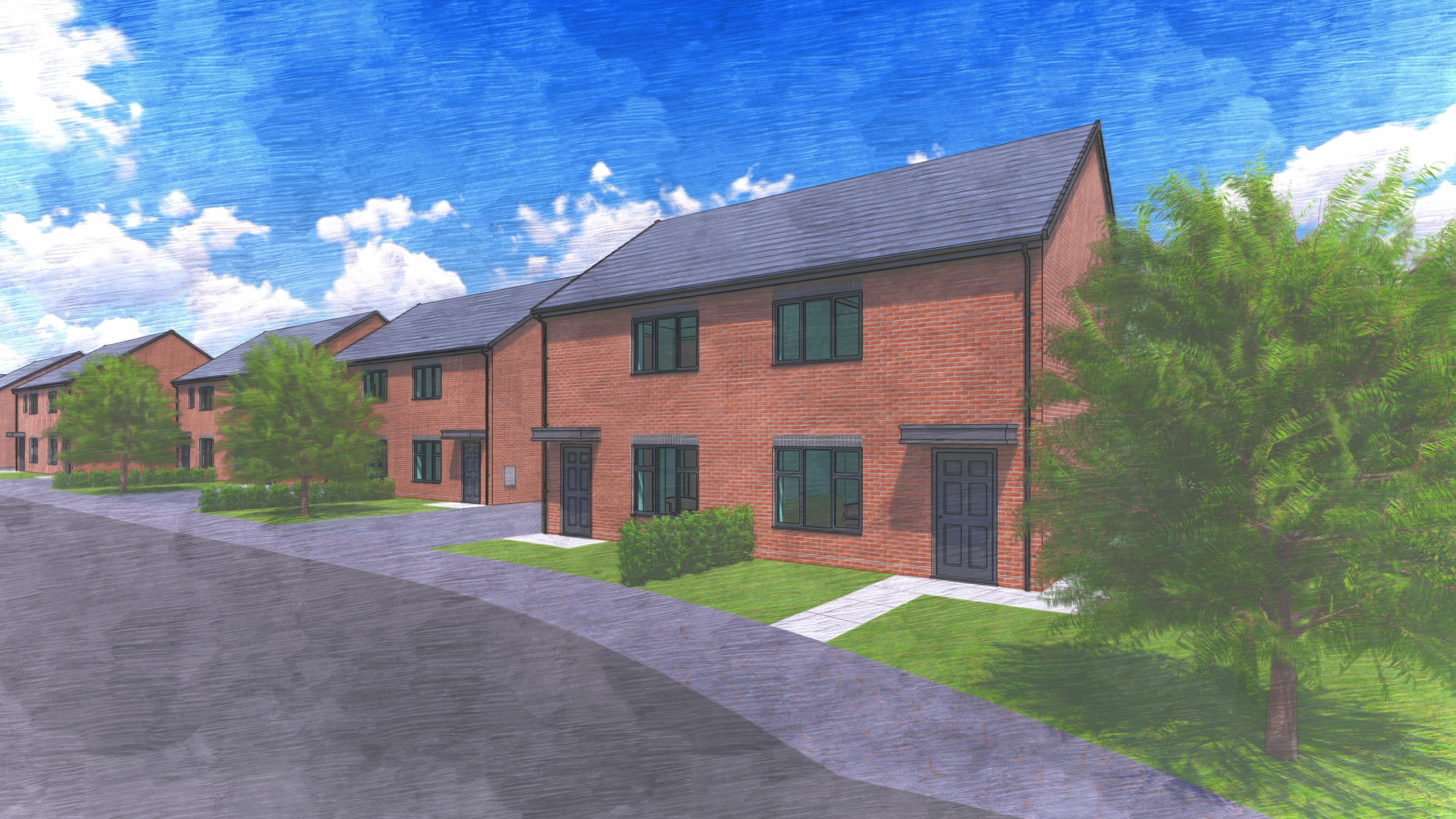 Hough Top Court: Artist's Impression - Views of the proposed residential development from within the site.jpg