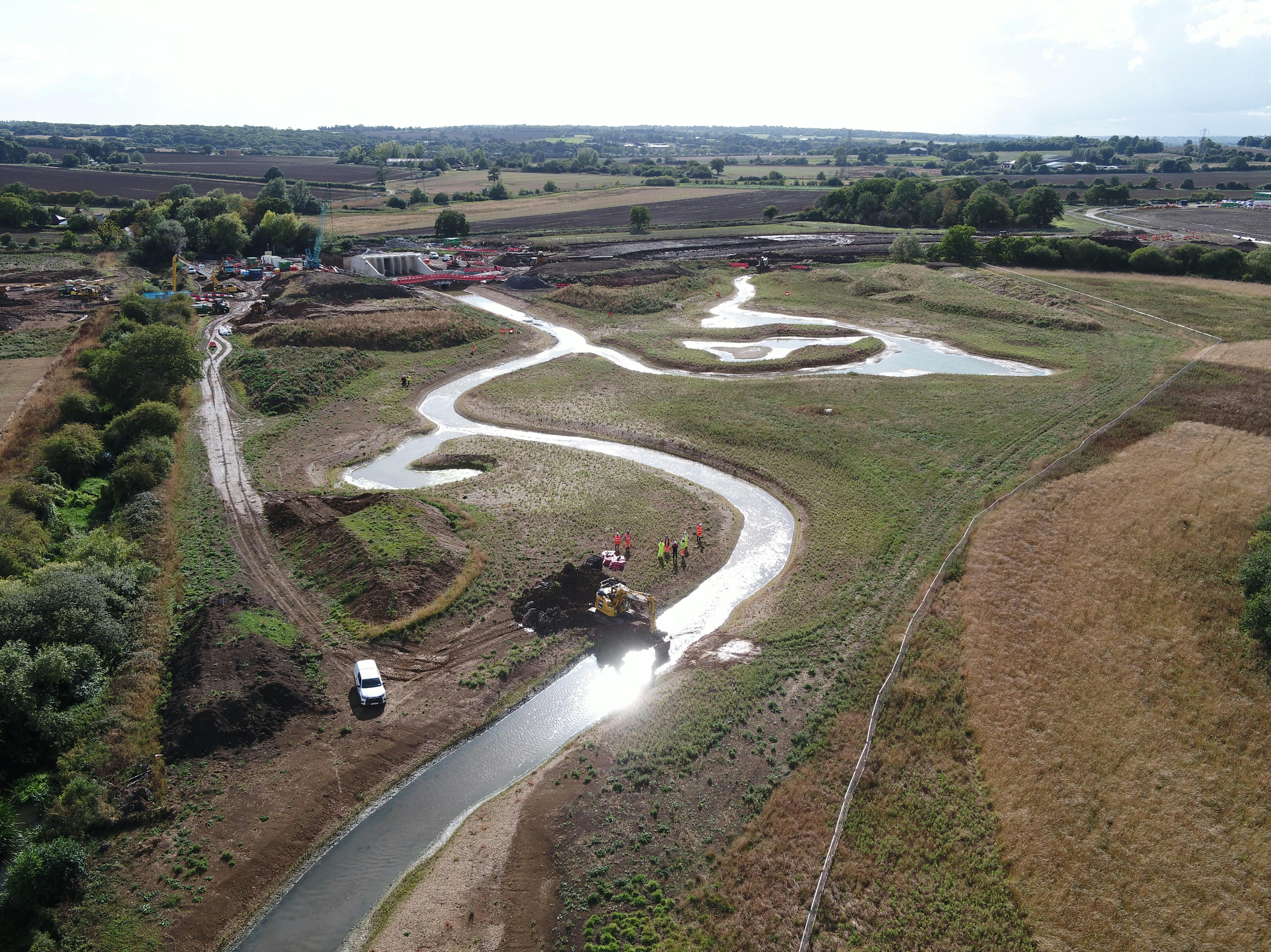 18. Looking downstream along the new river channel to the control structure - 11.09.2025.JPG