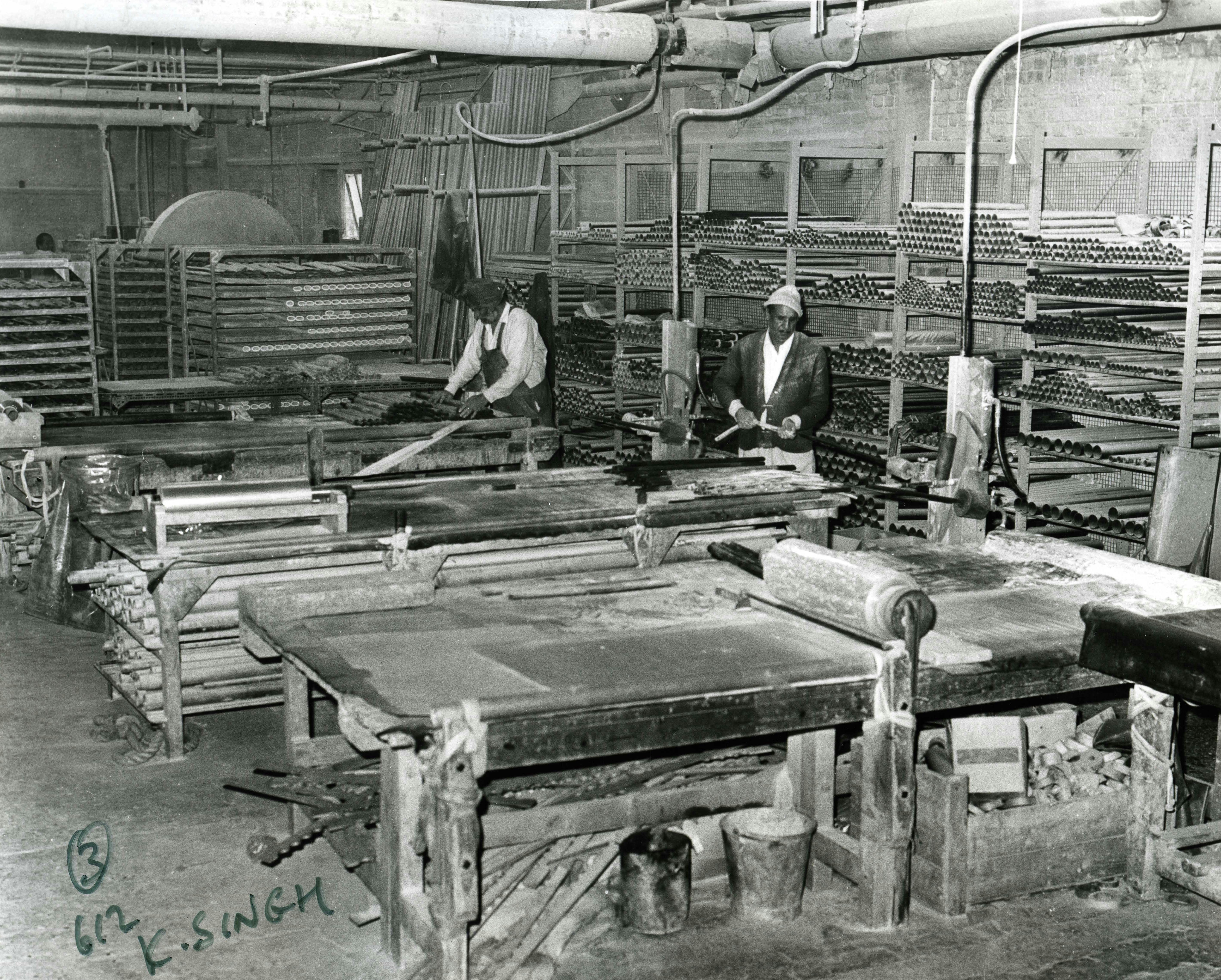 Another photo of workers at the Indian Rubber Mills from the LBBD Archive