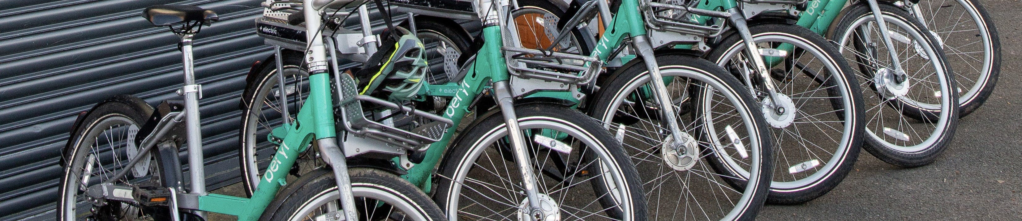 Row of beryl bikes