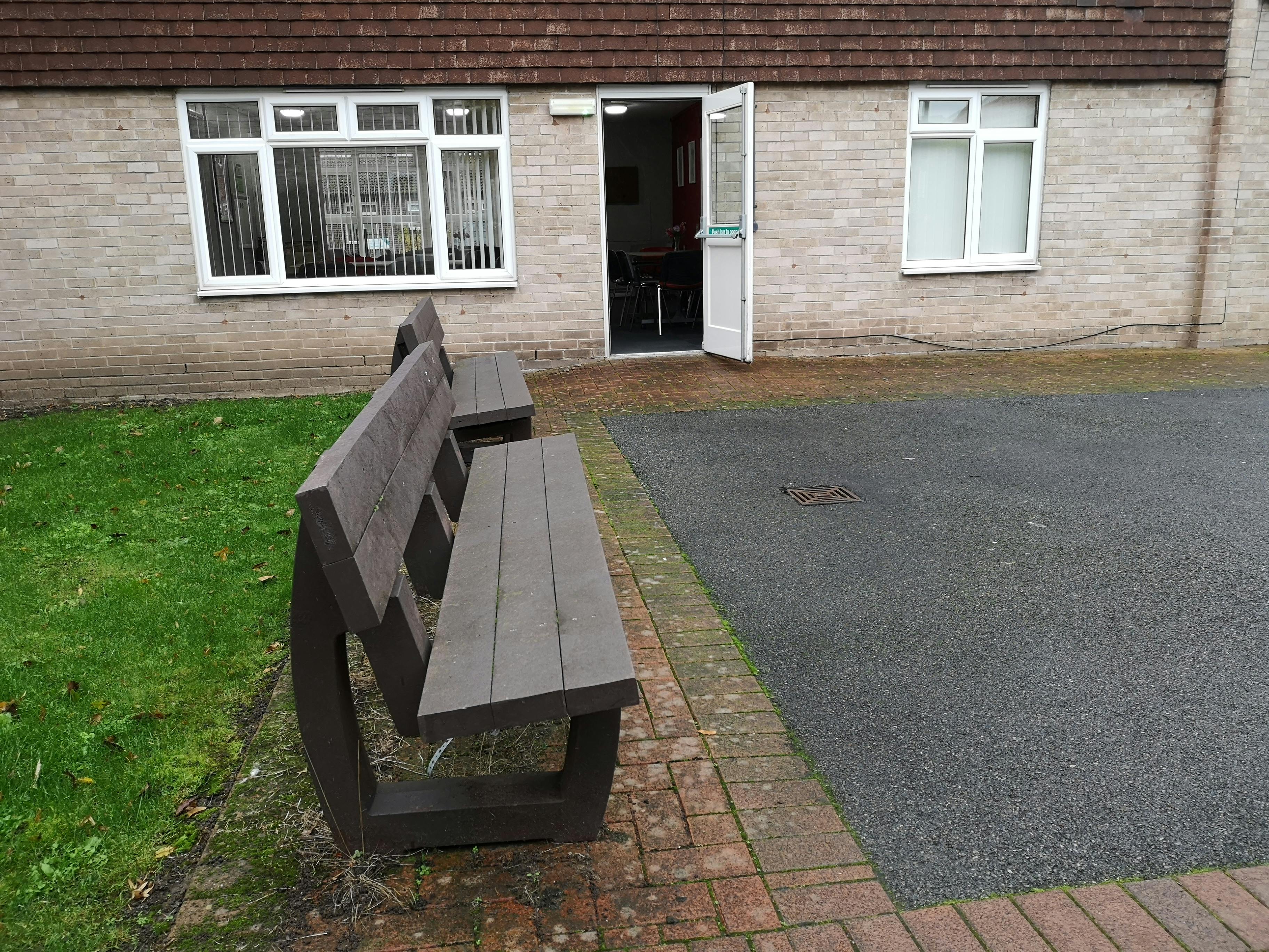 Outside seating area at Donnington Close