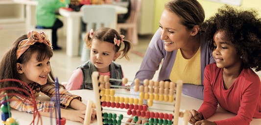 Photograph of children in a child care setting