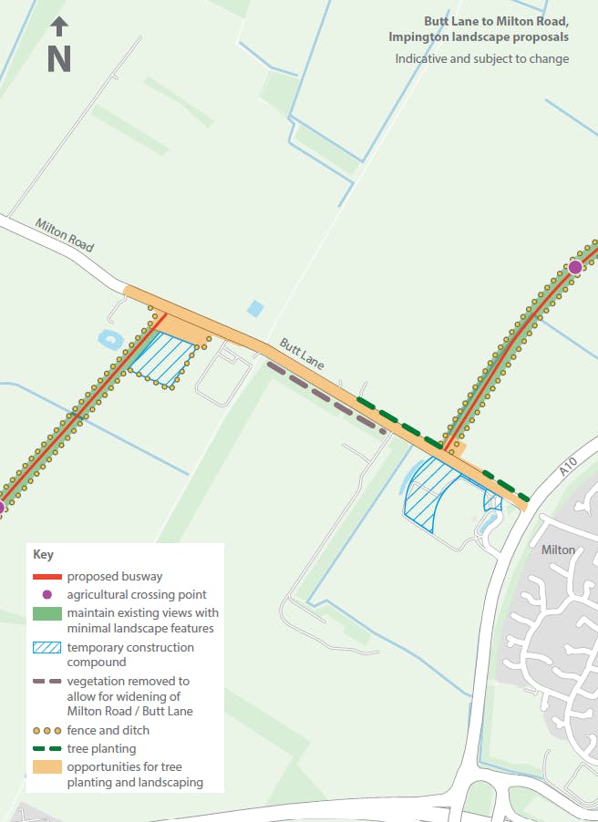 Butt Lane to Milton Road landscaping proposals.png