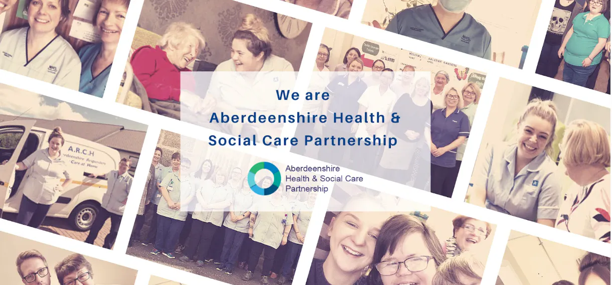 Collage of photos showing Health and Social Care staff