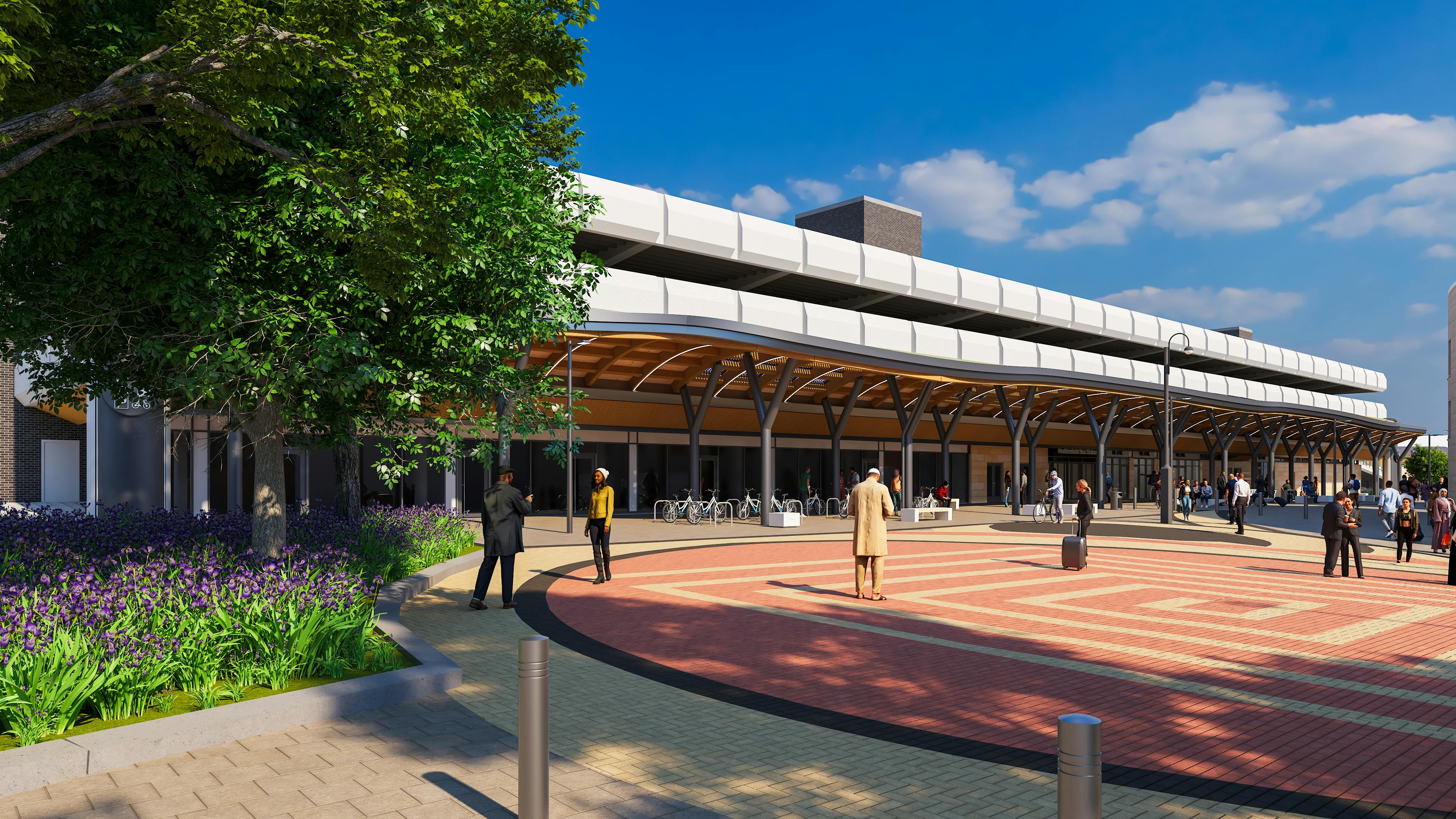 Huddersfield Bus Station Canopy View 1 from Macaulay Square