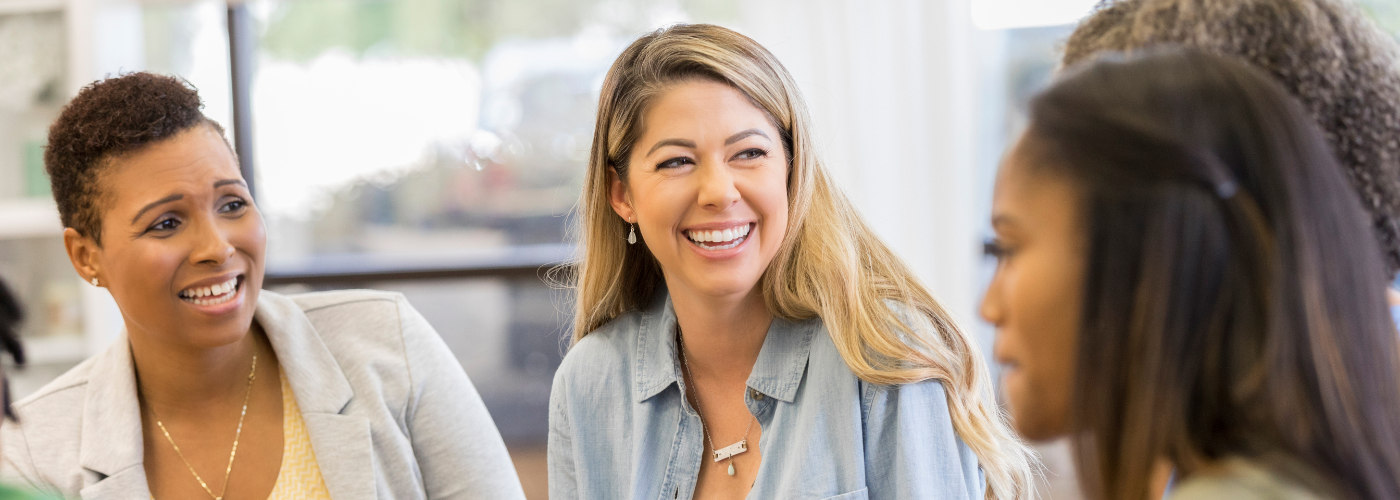 A group of women chatting