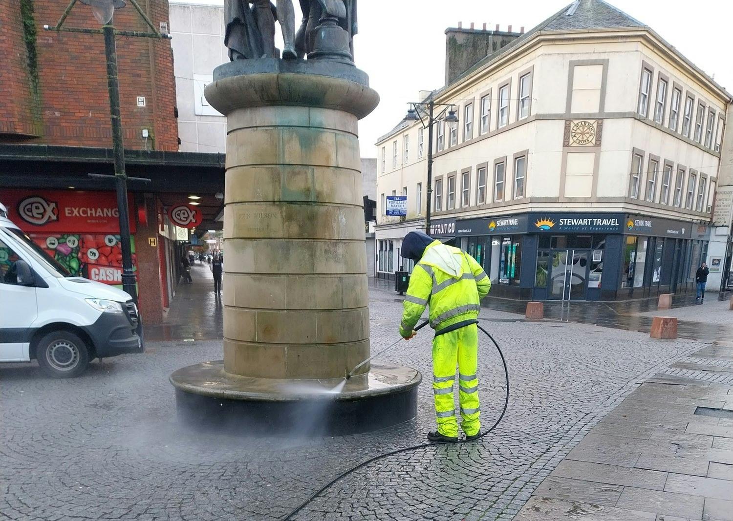 pressure washing at the Cross cleaner greener newsletter.jpg
