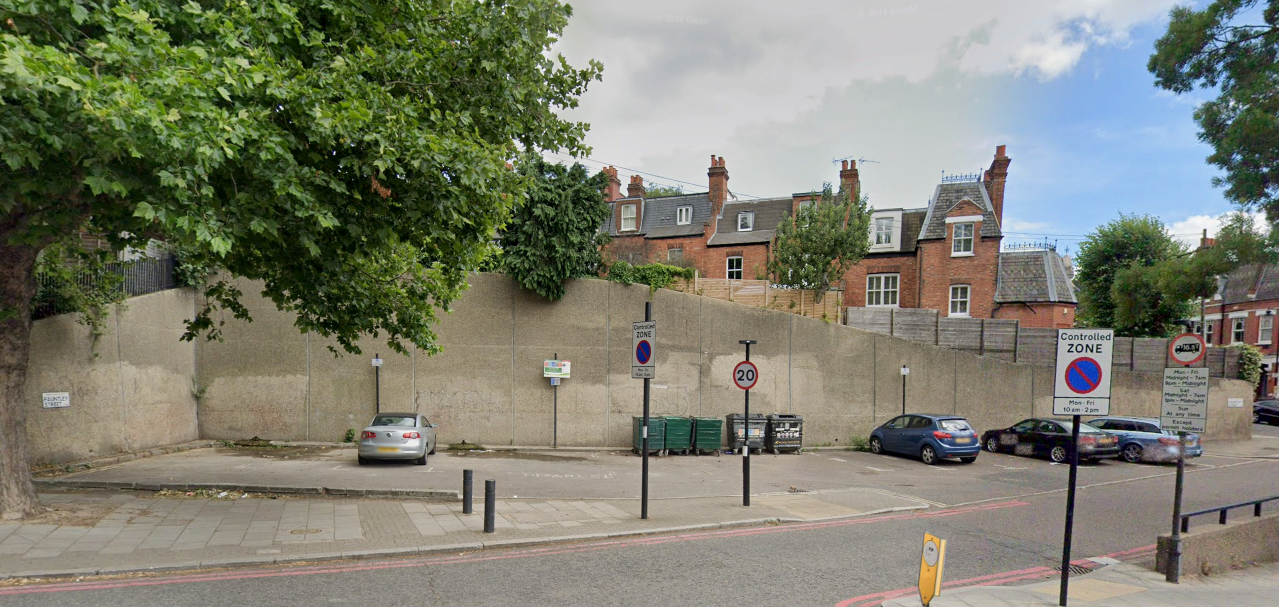 Pauntley Street parking and bin area