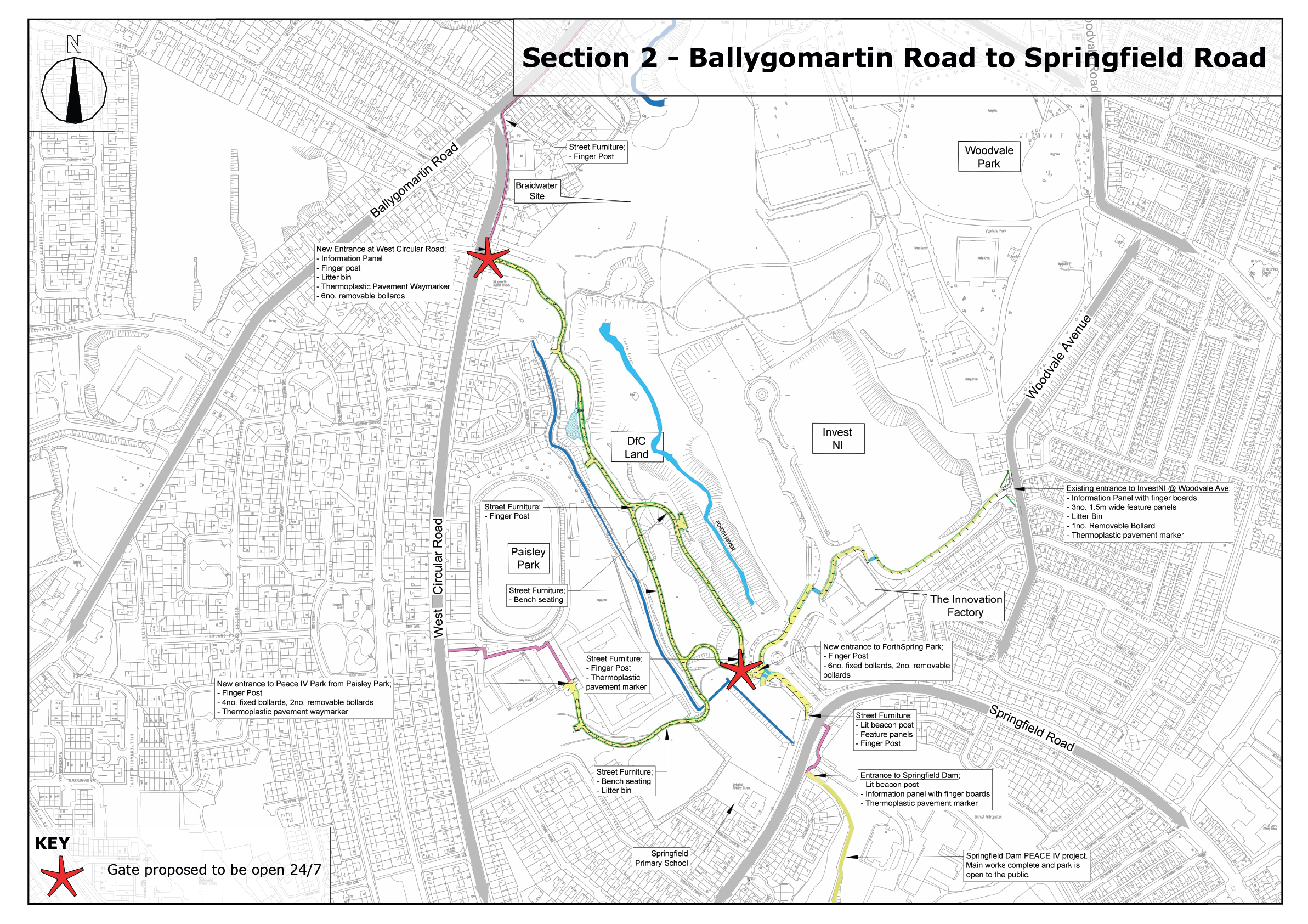 Section 2 - Ballygomartin Road to Springfield Road