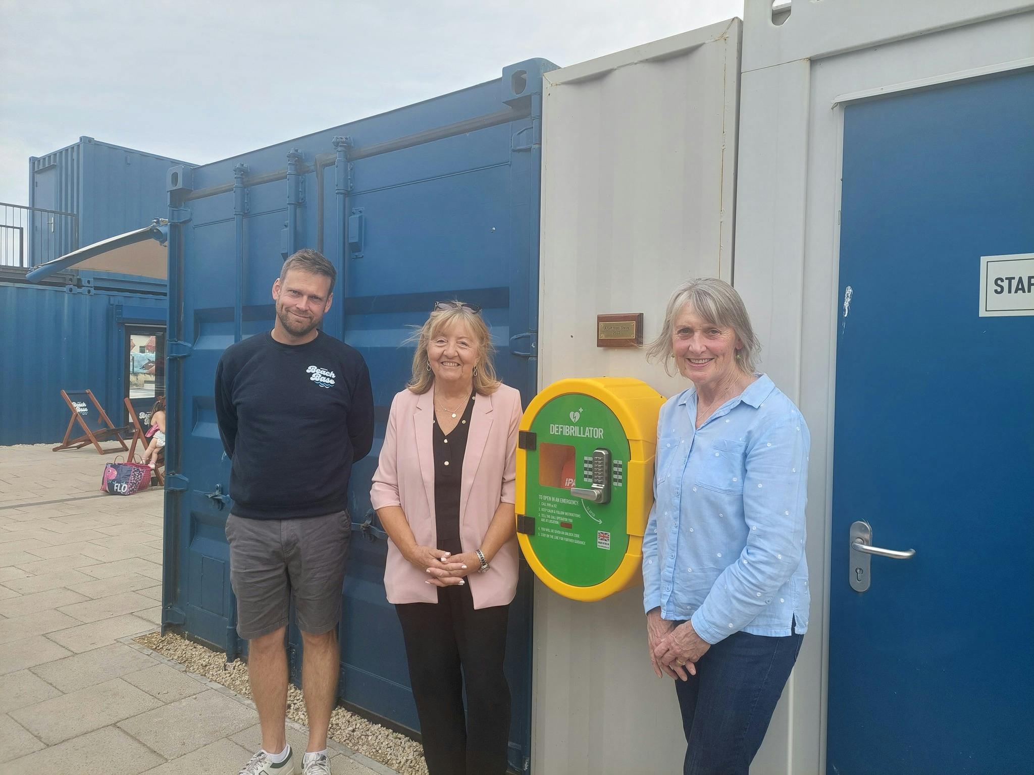 Community Defibrillator at Redcar Beach Base