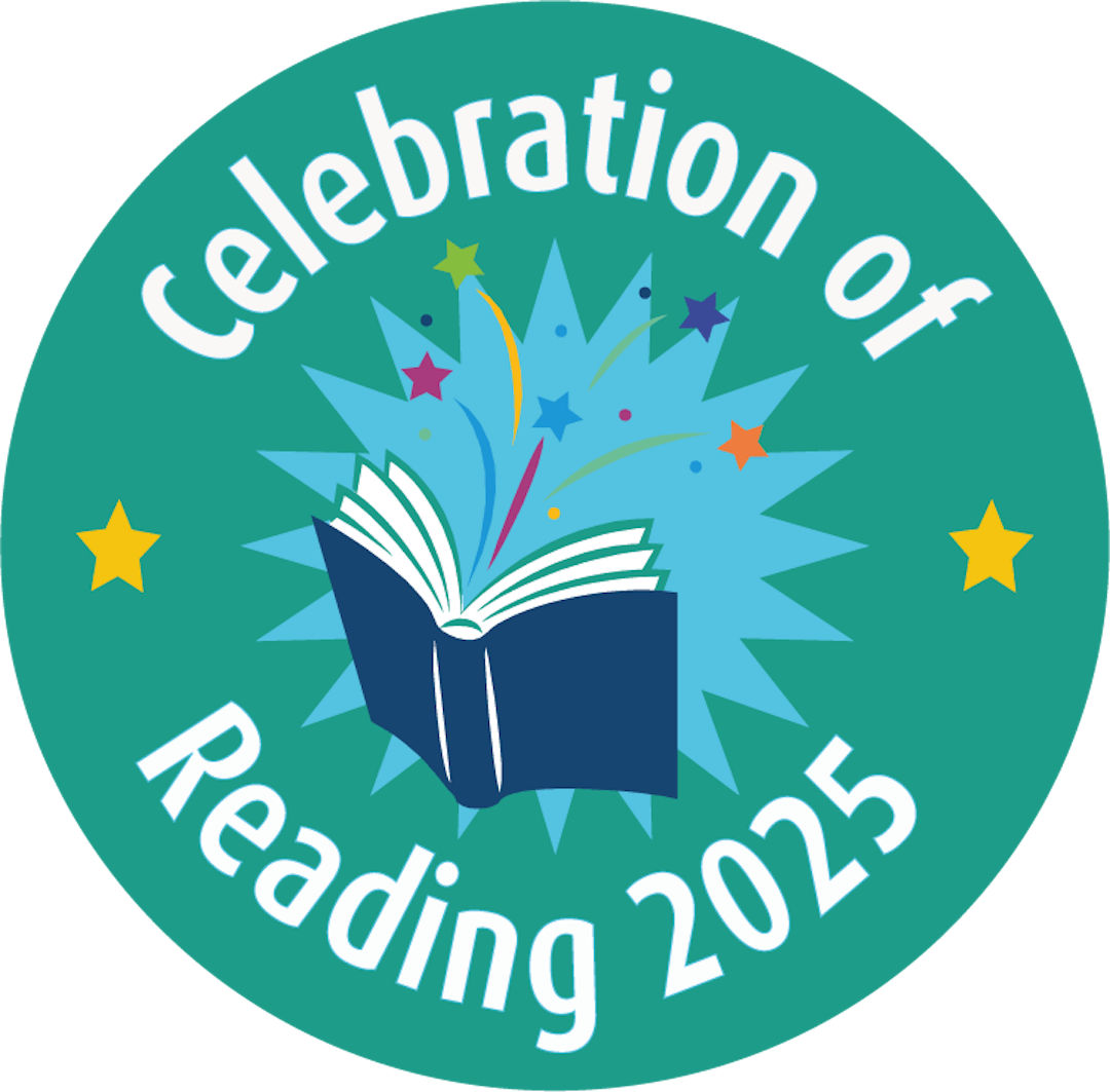 Magical book with text Celebration of Reading 2025