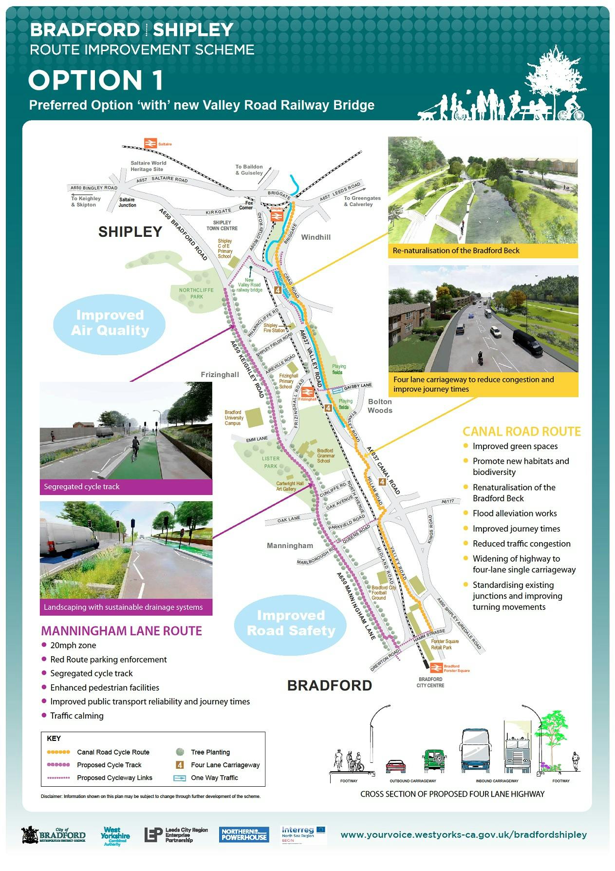 Option 1 With new Valley Rd Railway Bridge