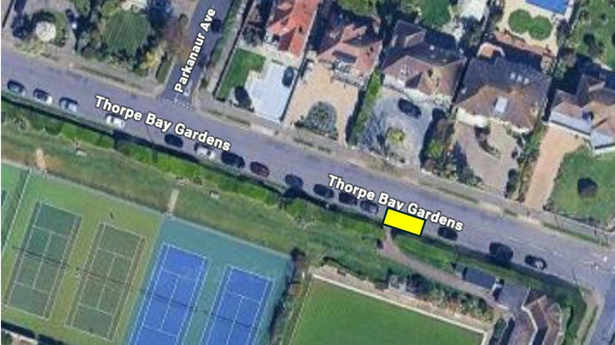 CP 5 - Aerial View Thorpe Bay Gardens junction St. Augustines Avenue - Proposed EV-only Bay