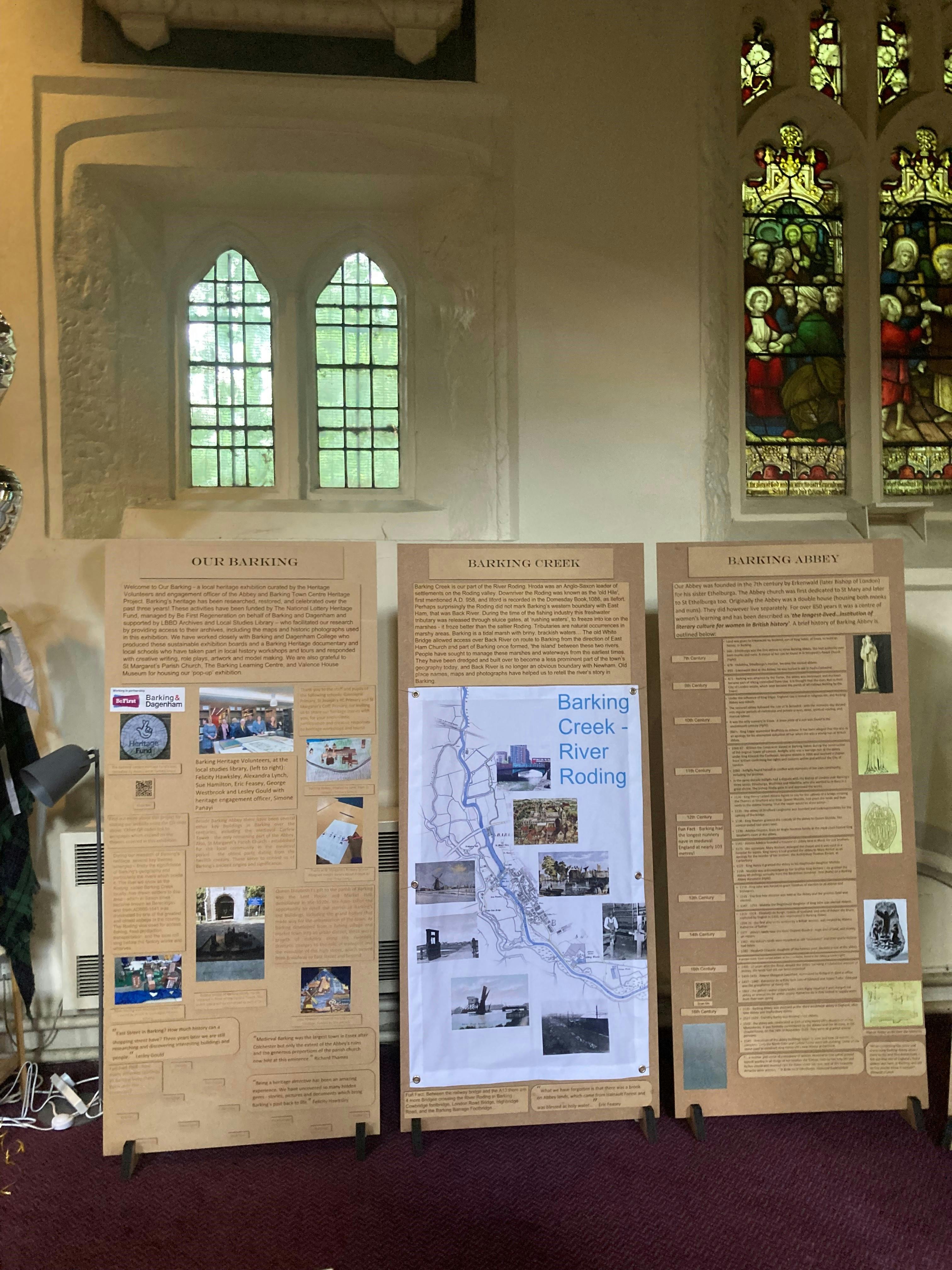 Exhibition boards at St Margaret's Church