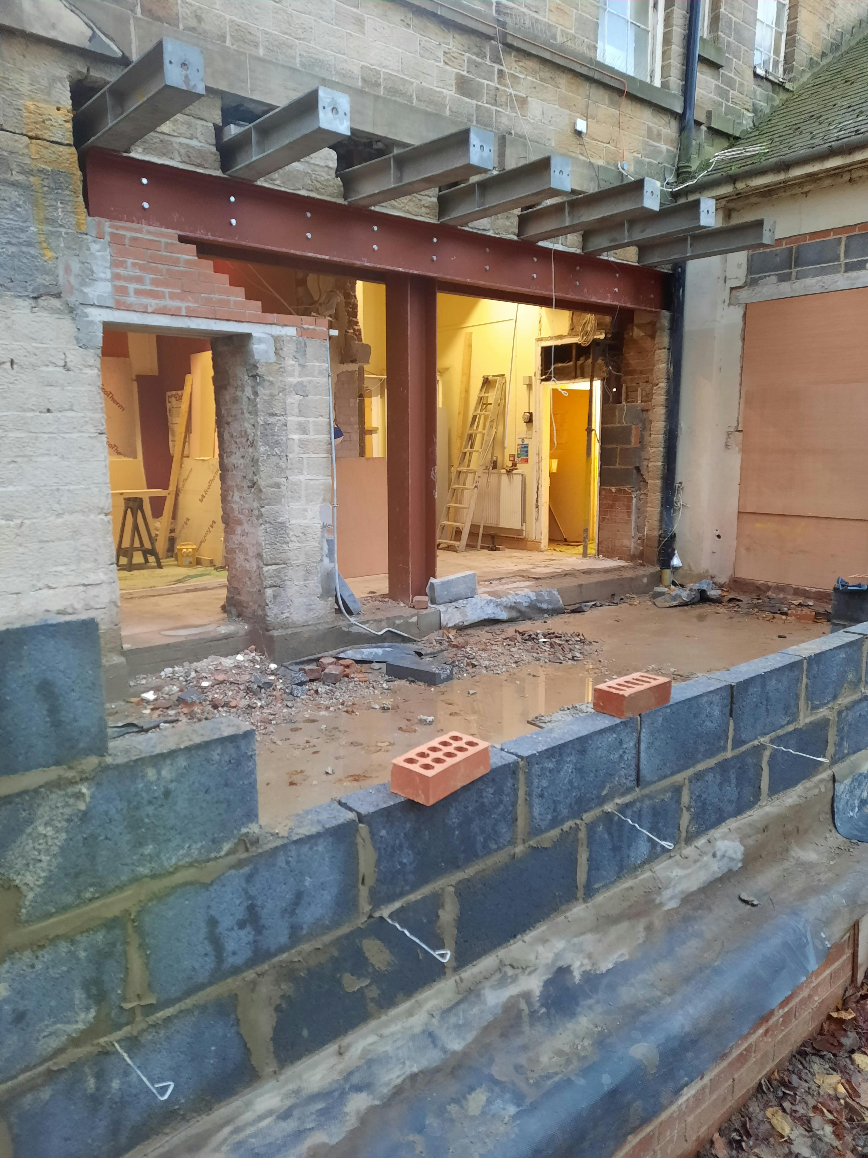 Progress Photo 2. Steels Are in and walls are appearing!.jpg