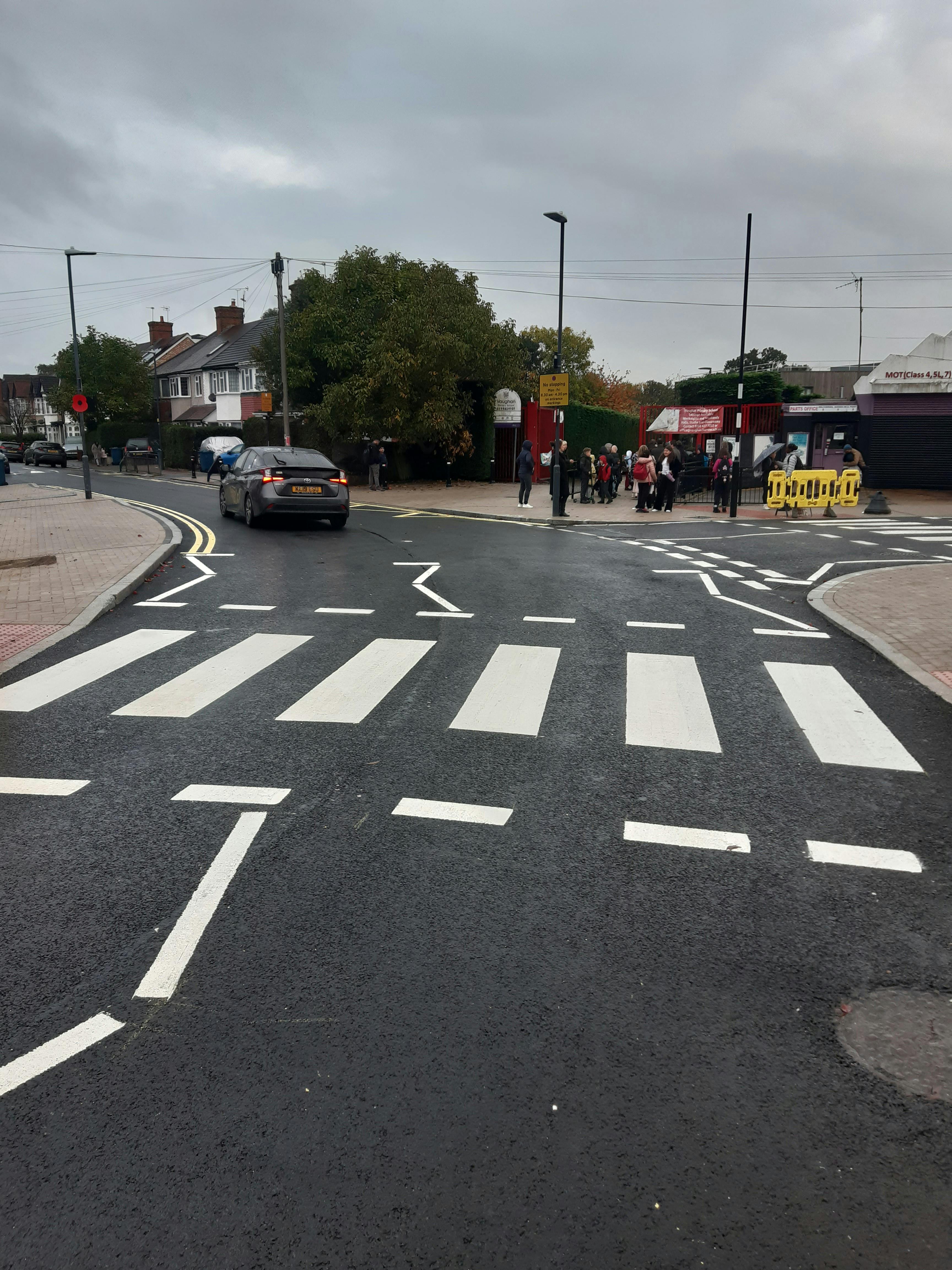 New zebra crossings outside Vaughan Primary School